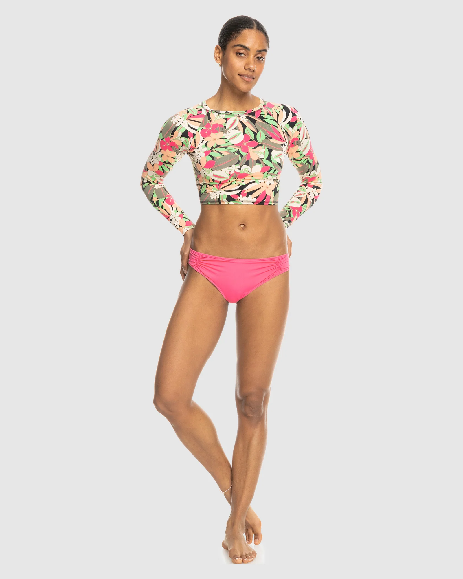 Womens Printed Long Sleeve One Piece Swimsuit - Image 5