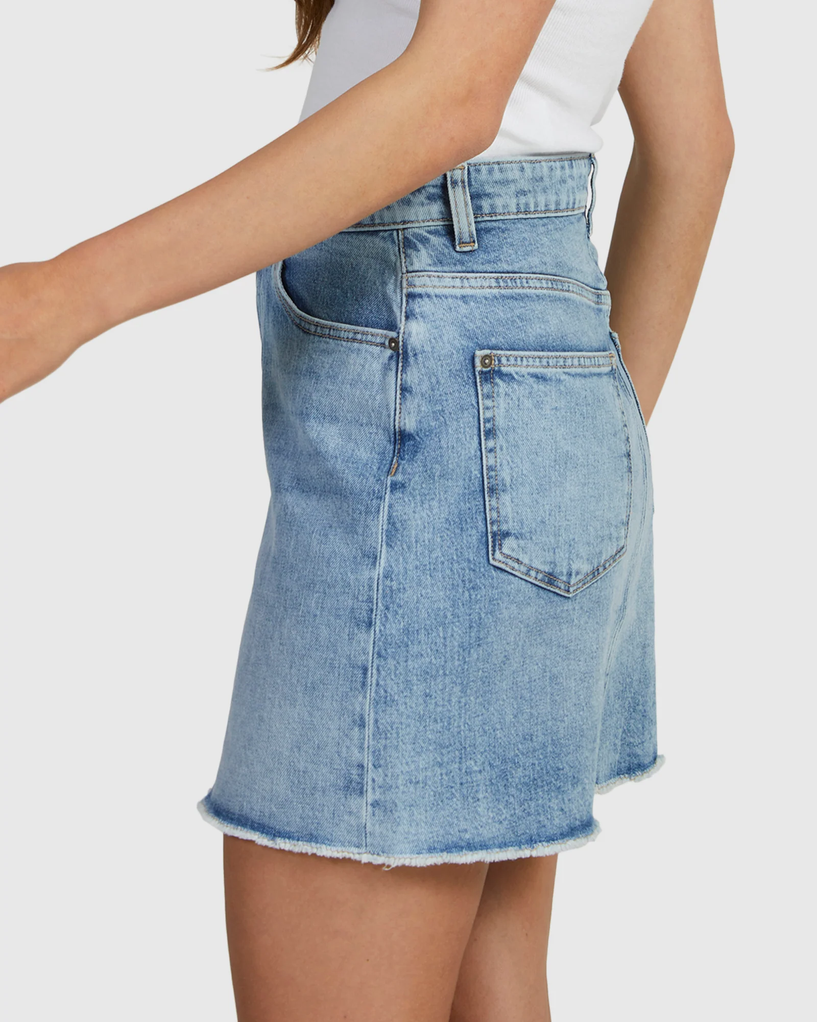 Womens Rain Mini Skirt Beau Blue Skirt - Image 2