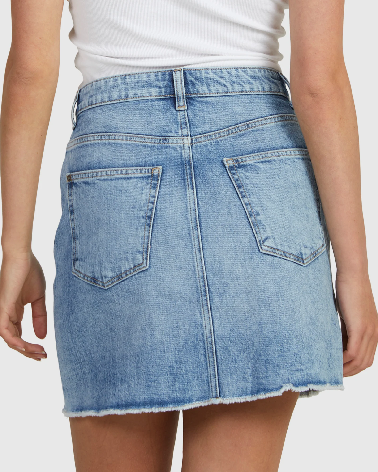 Womens Rain Mini Skirt Beau Blue Skirt - Image 3