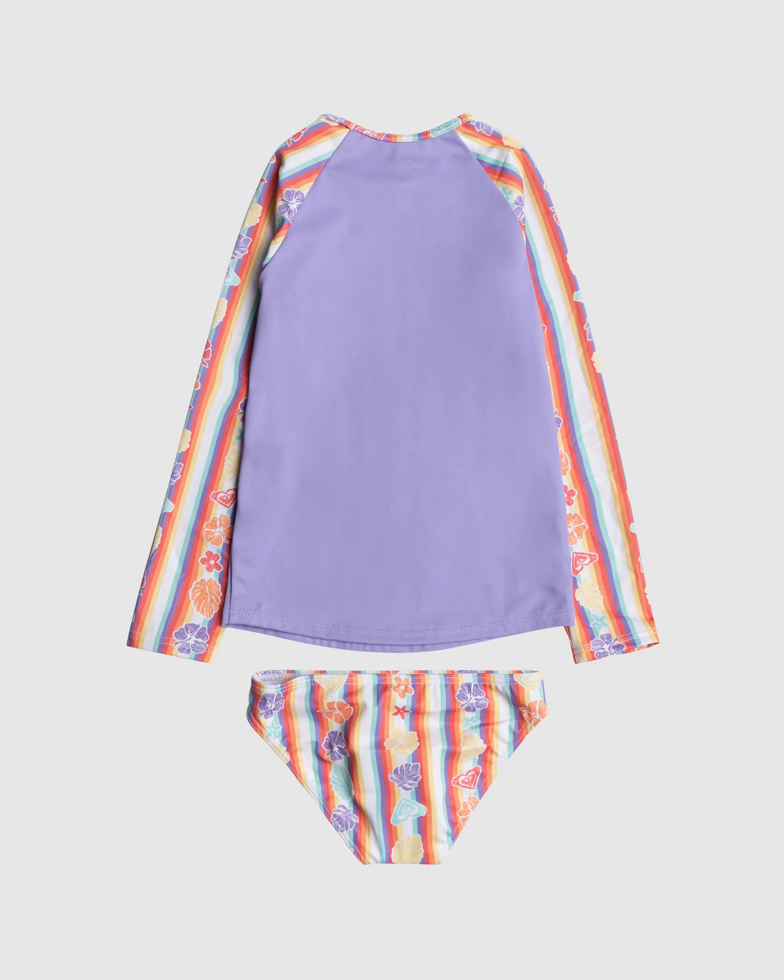 Girls 2-7 Rainbow Bay Stripe Lycra Long Sleeve Rash Vest - Image 2