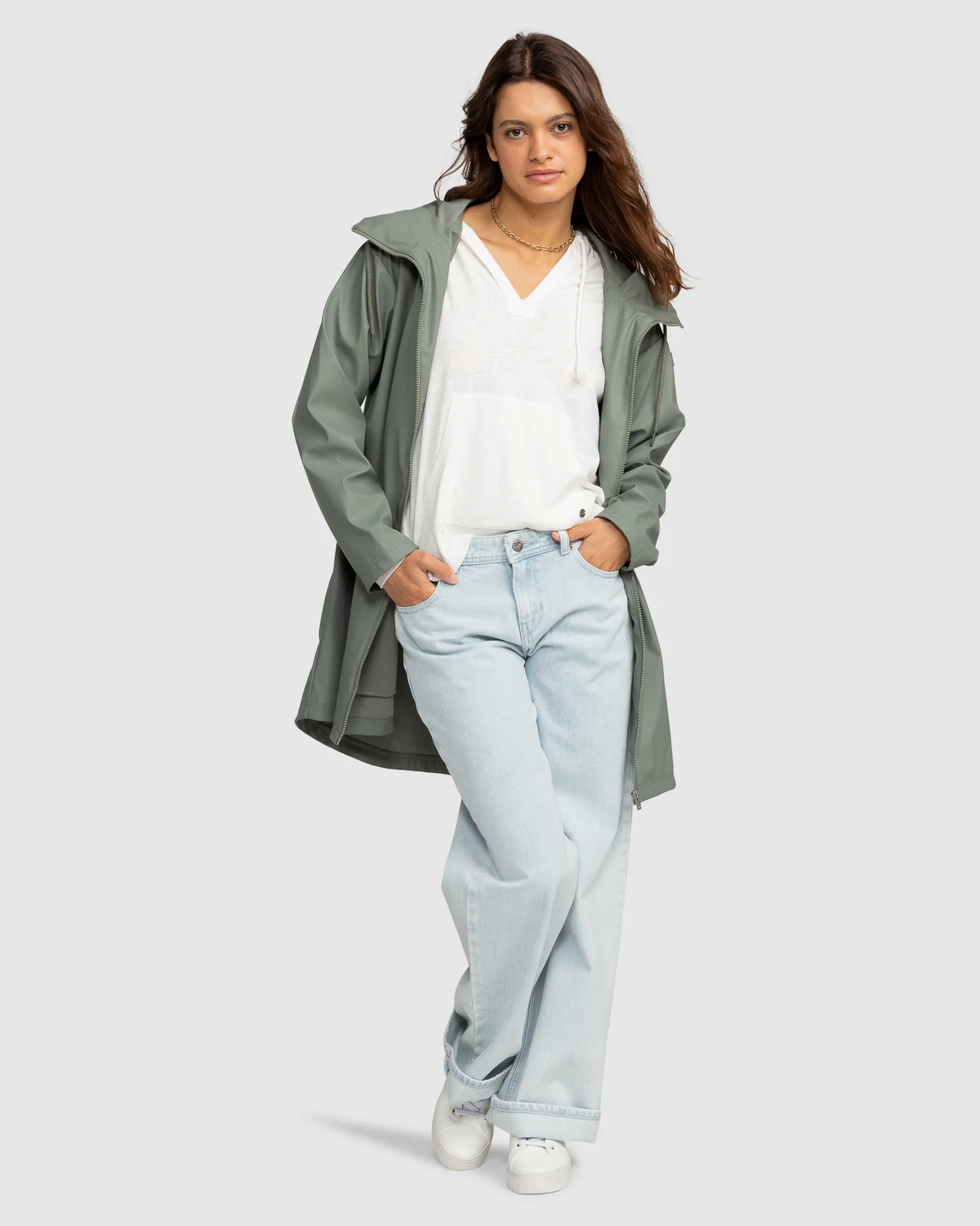 Womens Raining Again Hooded Jacket - Image 5