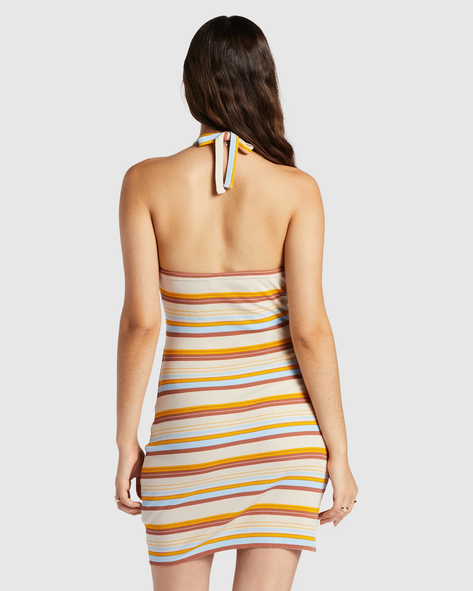 Womens Retro Coast Halter Mini Dress - Image 2