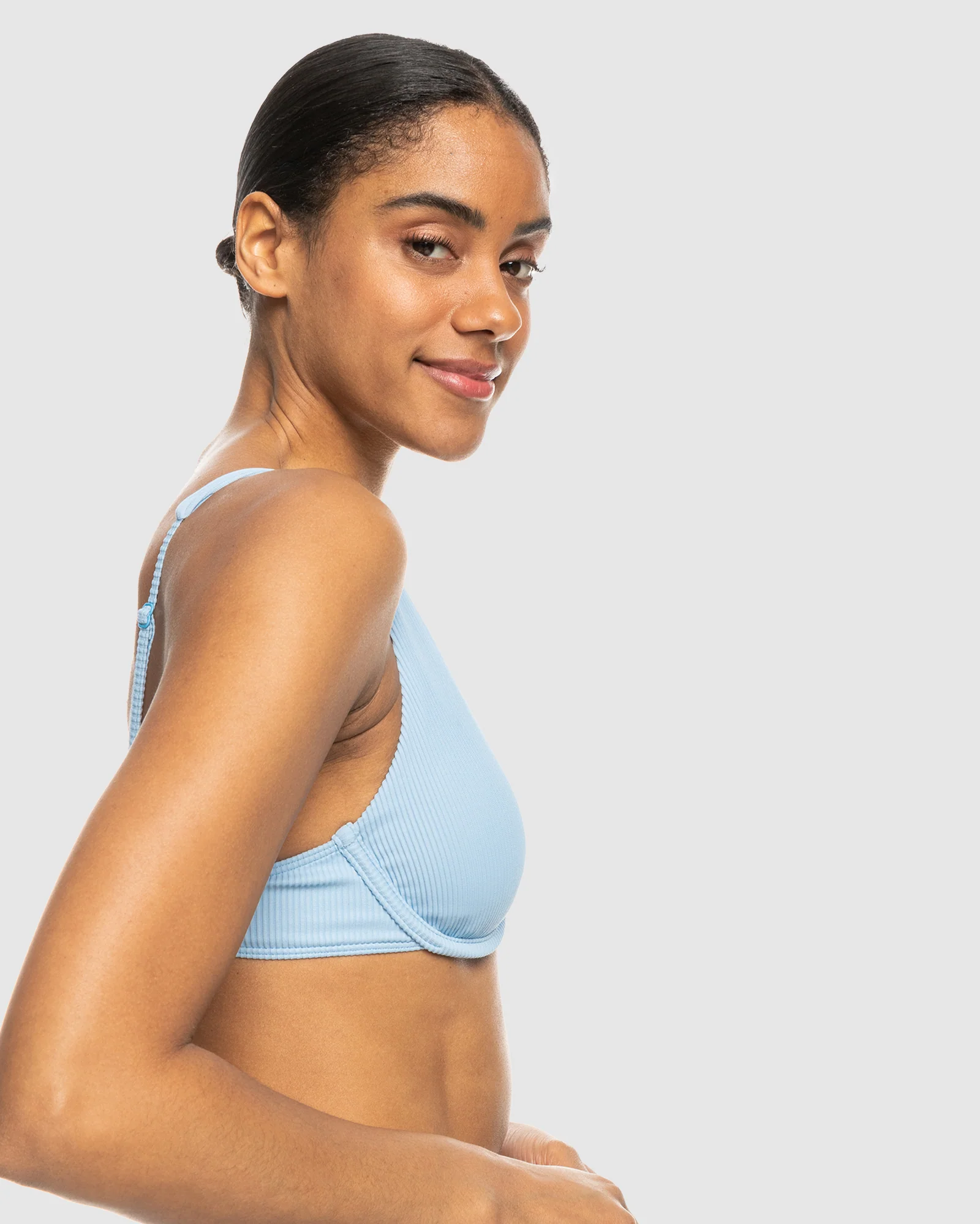 Womens Rib Roxy Love Offshore V-Neck Bikini Top - Image 2