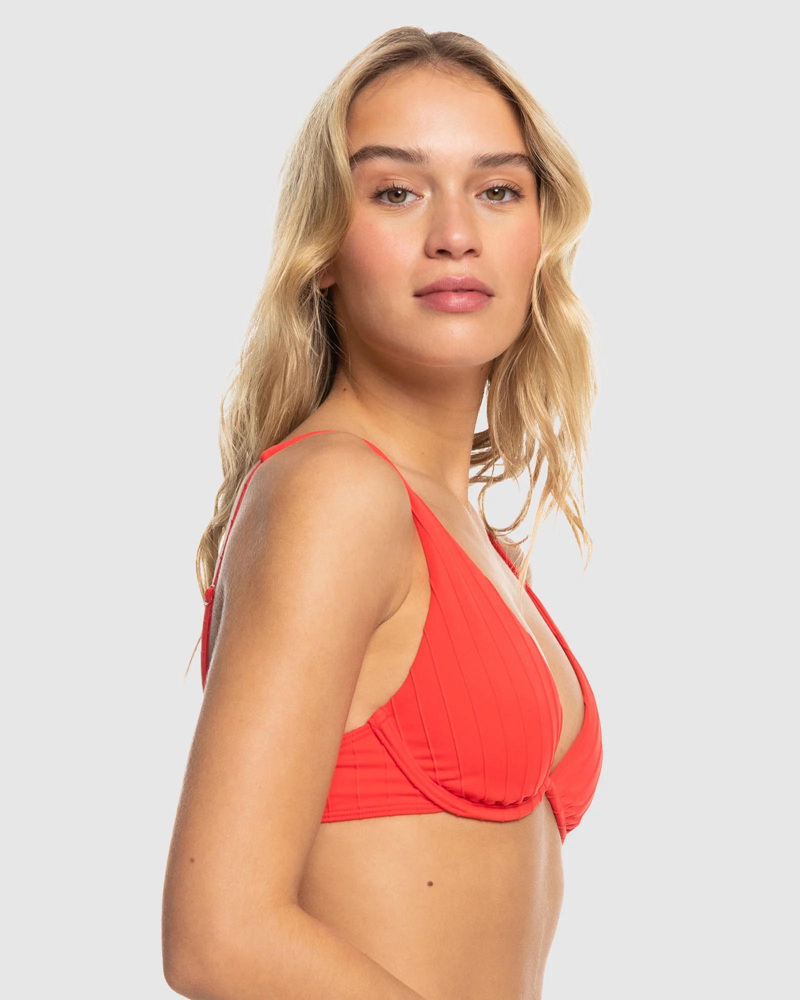 Womens Rib Roxy Love Offshore V-Neck Bikini Top - Image 2