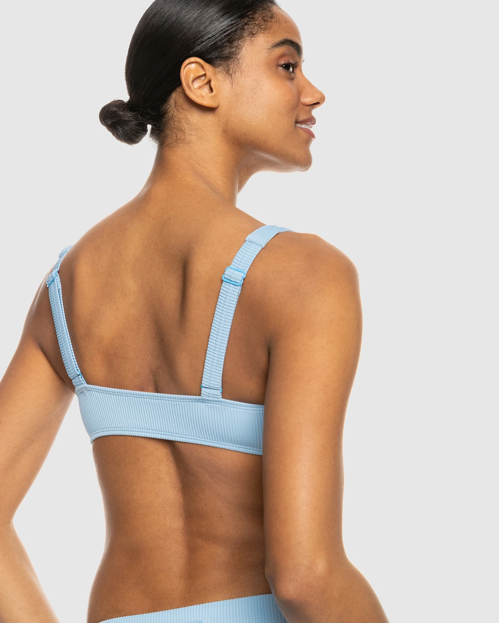 Womens Rib Roxy Love The Glassy Bralette Bikini Top - Image 3