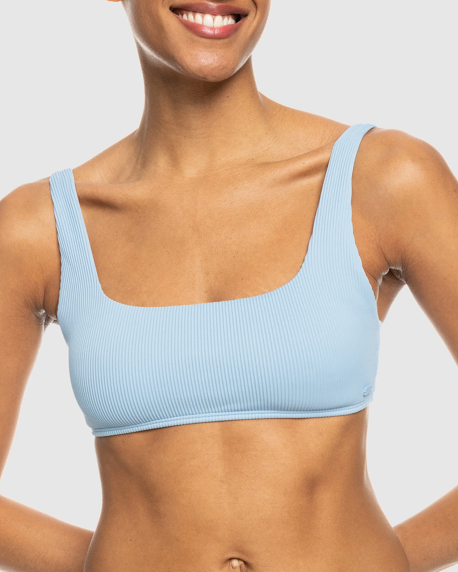 Womens Rib Roxy Love The Glassy Bralette Bikini Top - Image 4