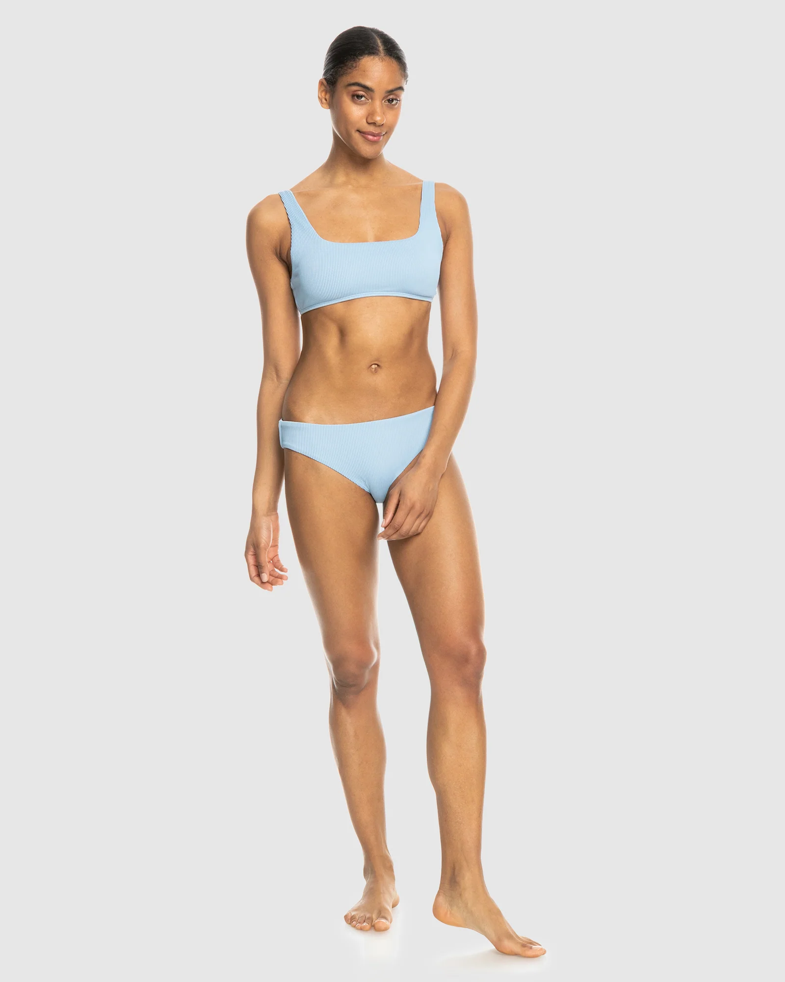 Womens Rib Roxy Love The Glassy Bralette Bikini Top - Image 5