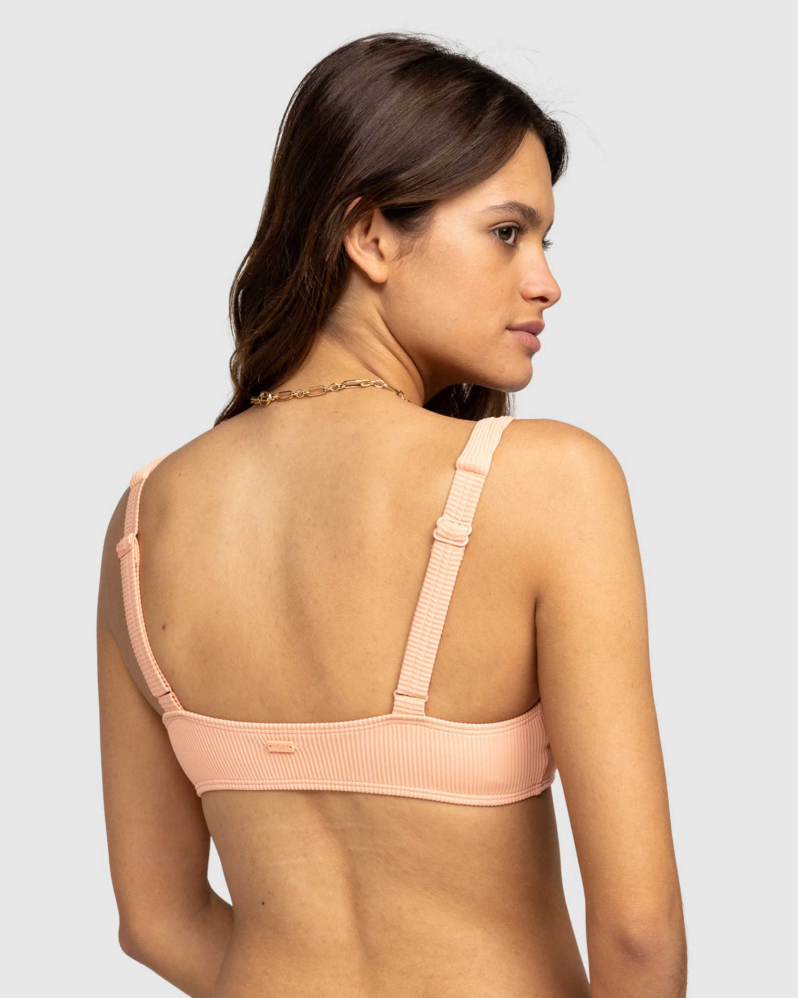 Womens Rib Roxy Love The Glassy Bralette Bikini Top - Image 3