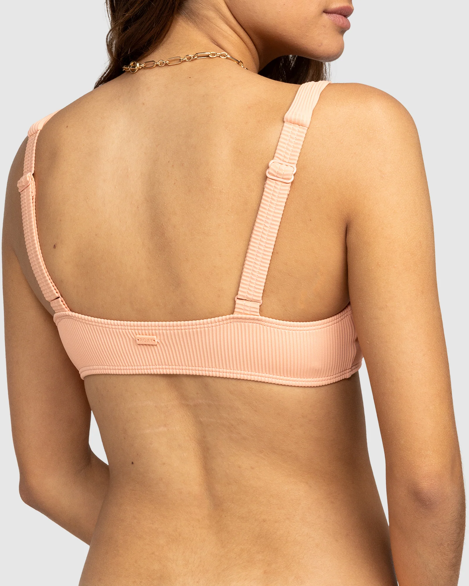 Womens Rib Roxy Love The Glassy Bralette Bikini Top - Image 4