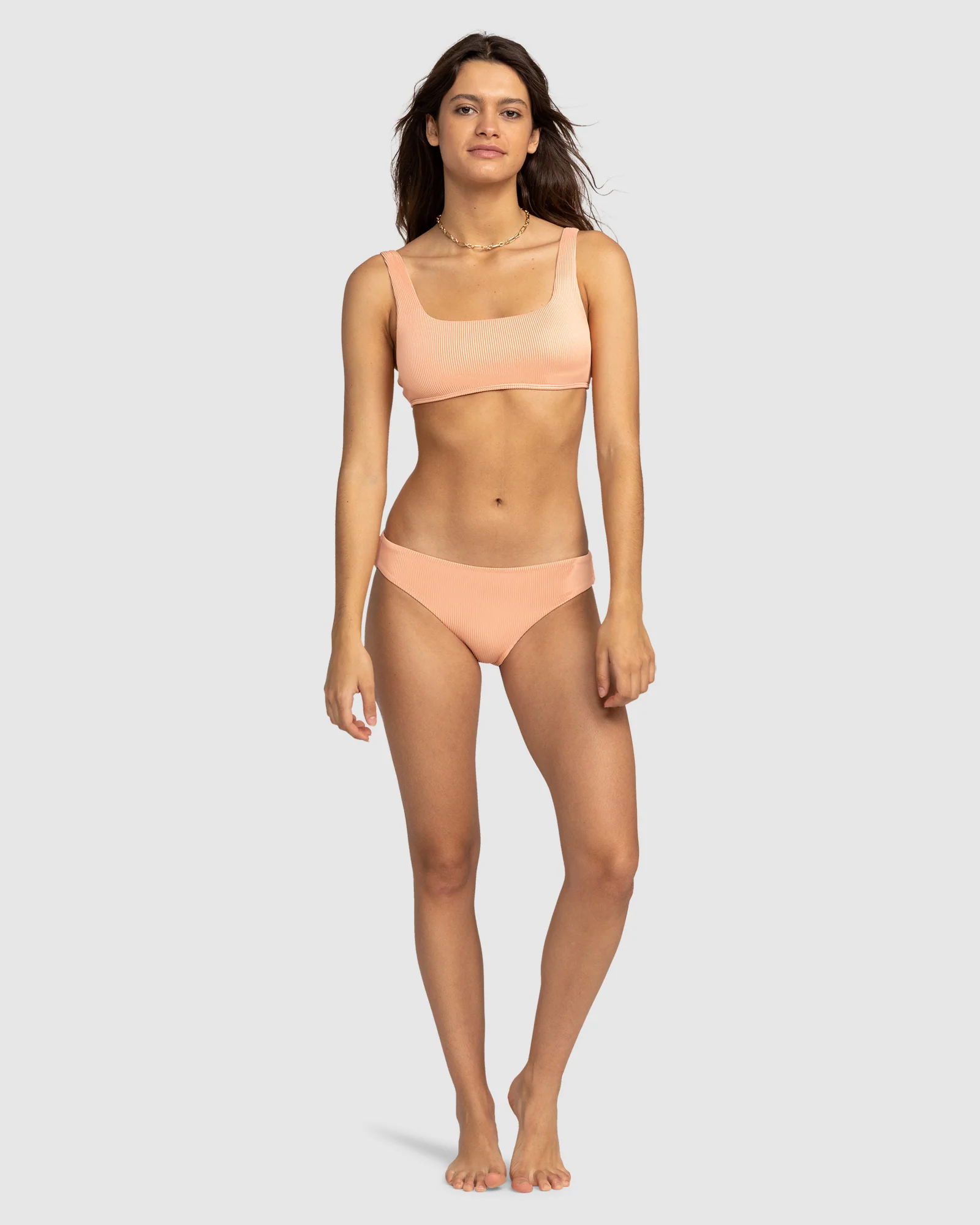 Womens Rib Roxy Love The Glassy Bralette Bikini Top - Image 5