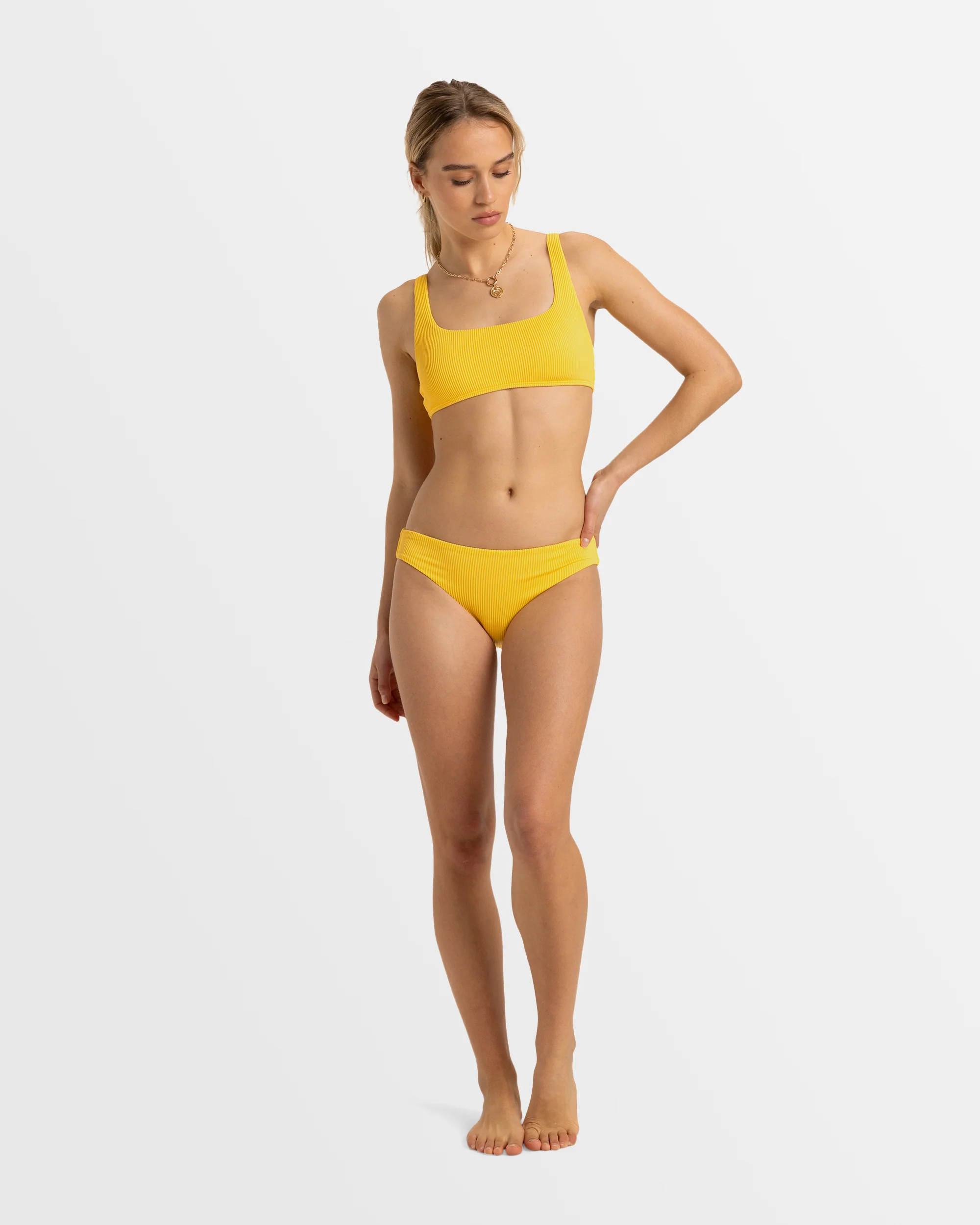 Womens Rib Roxy Love The Glassy Bralette Bikini Top - Image 4