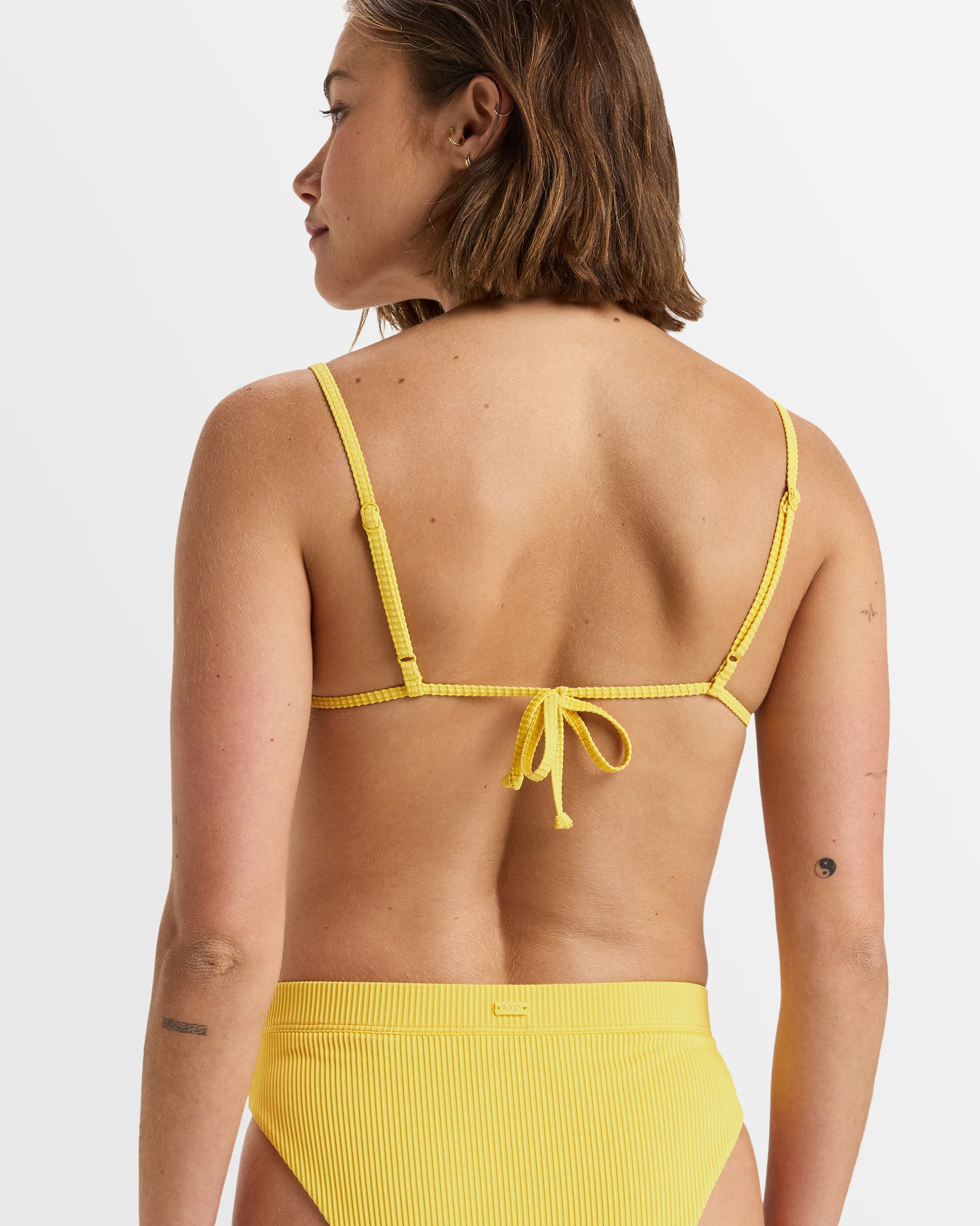 Womens Rib Roxy Love The Quiver Tri Bikini Top - Image 3