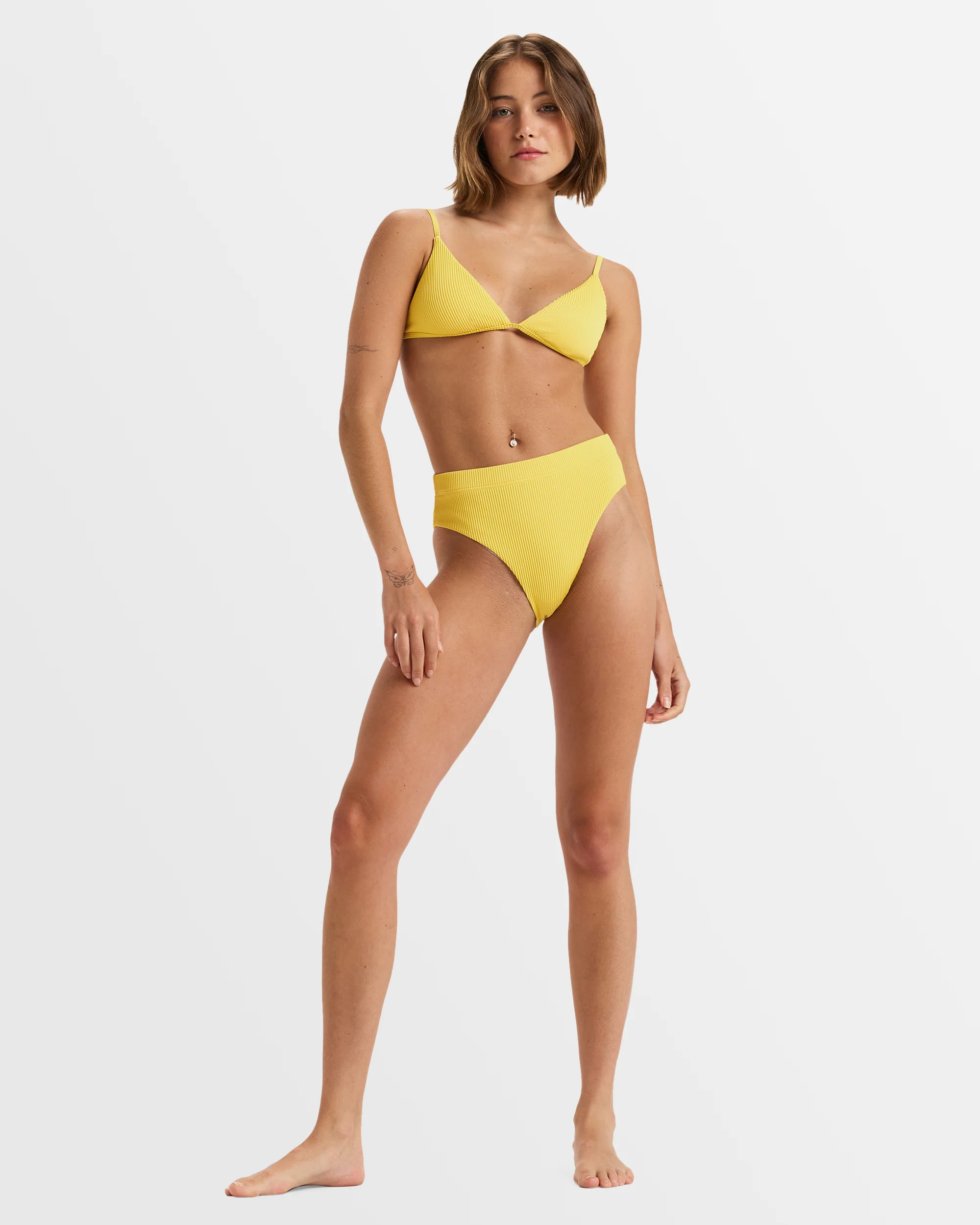 Womens Rib Roxy Love The Quiver Tri Bikini Top - Image 4