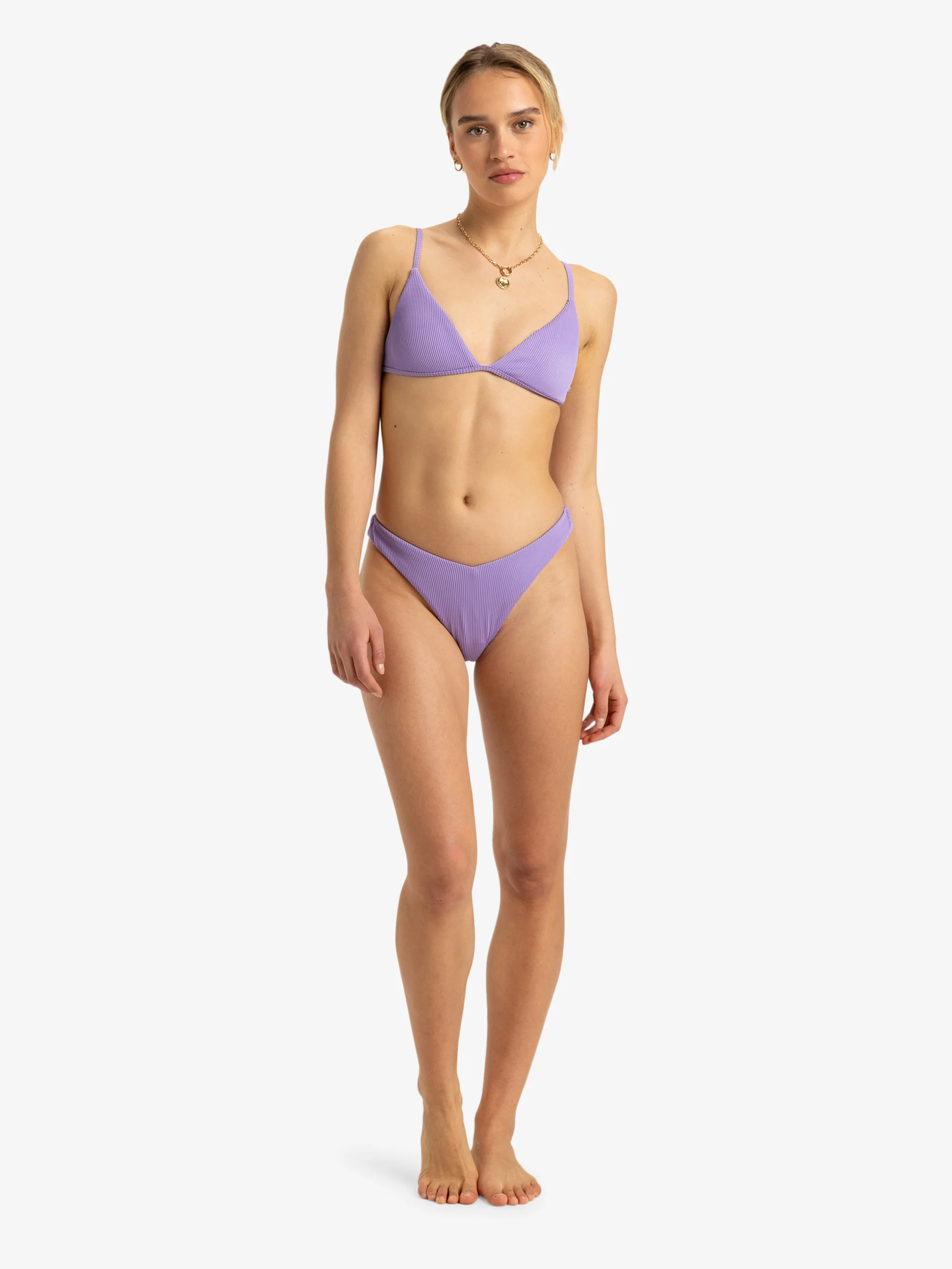 Womens Rib Roxy Love The Quiver Tri Bikini Top - Image 4