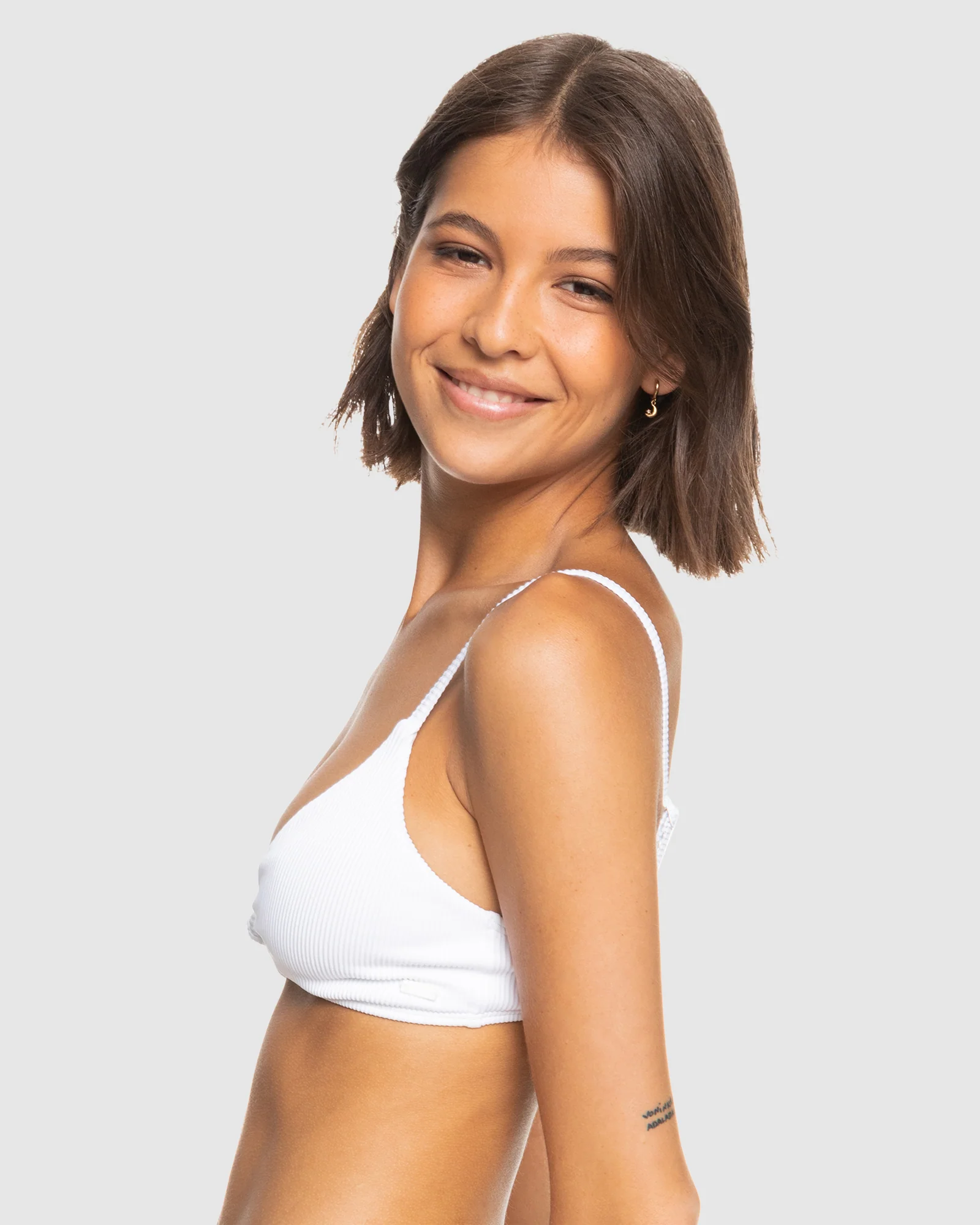 Womens Rib Roxy Love The Surf Knot Bikini Top - Image 2