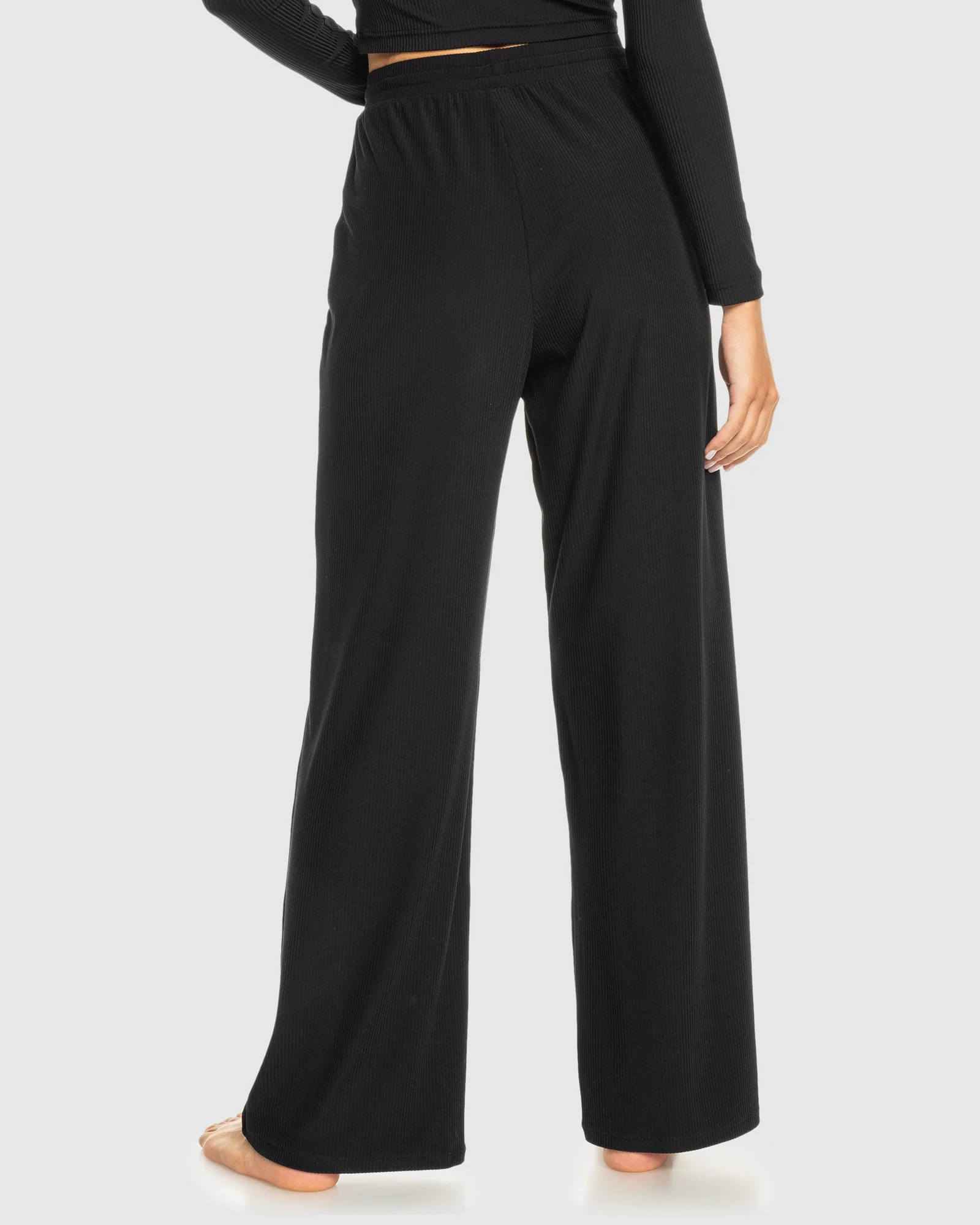 Womens Rise & Vibe Rib Wide Leg Pants - Image 3