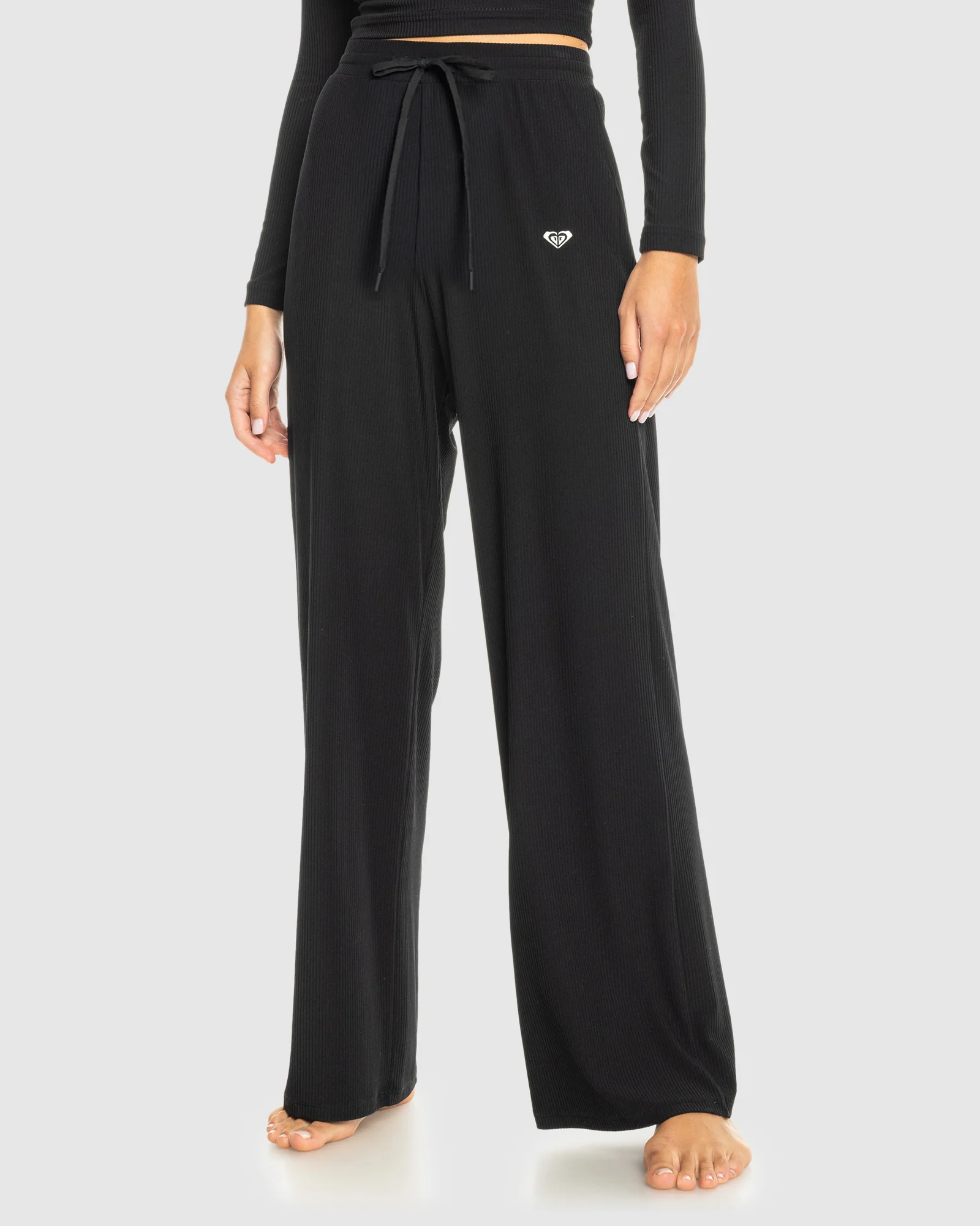 Womens Rise & Vibe Rib Wide Leg Pants - Image 4