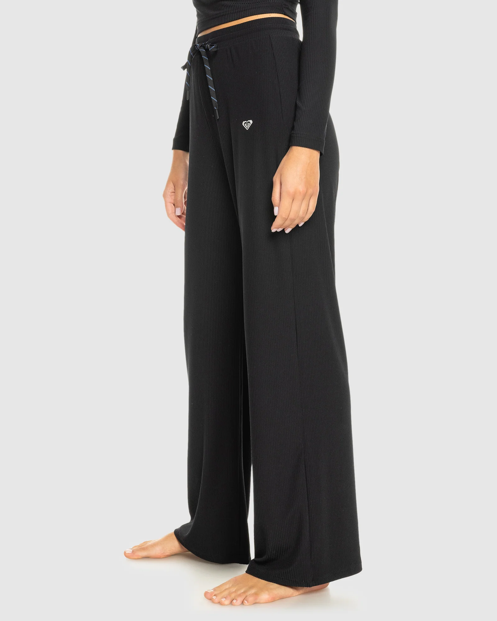 Womens Rise & Vibe Rib Wide Leg Pants - Image 5