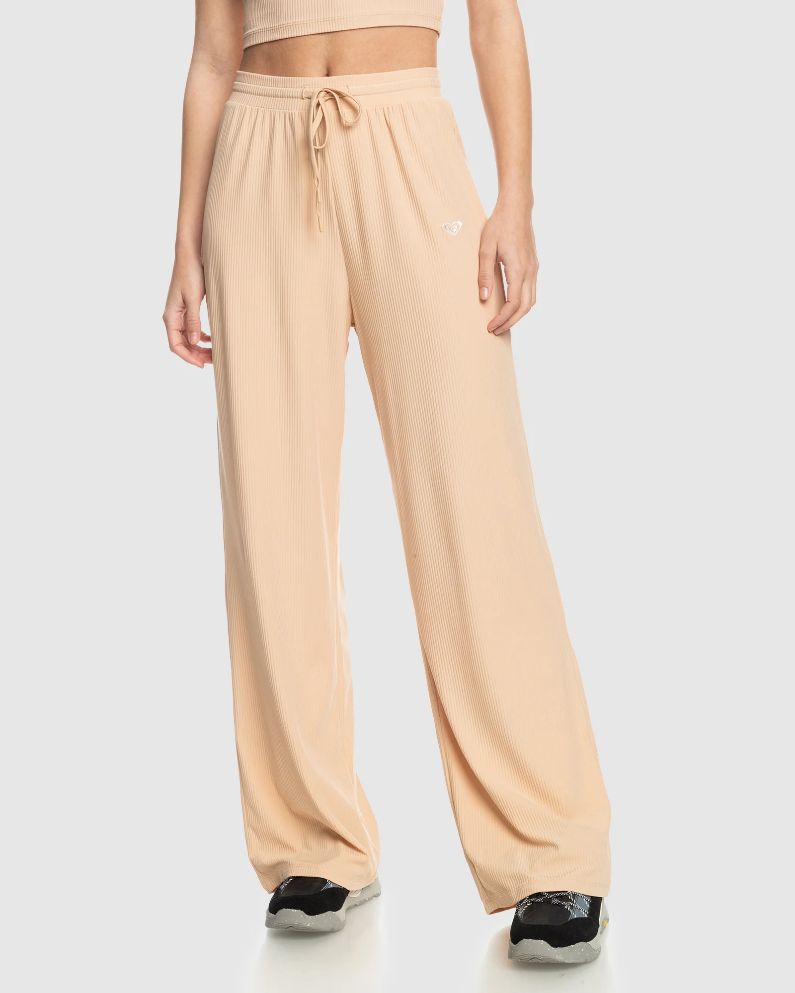 Womens Rise & Vibe Rib Wide Leg Pants - Image 7