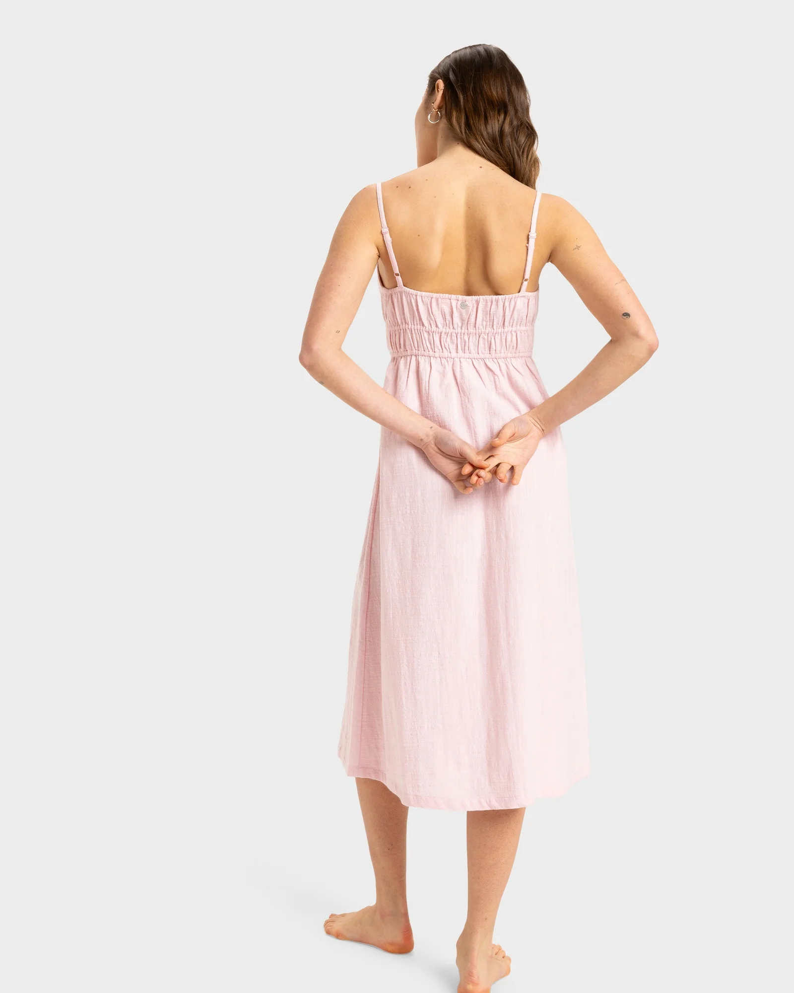 Womens Rosie Skies Slub Midi Dress - Image 4