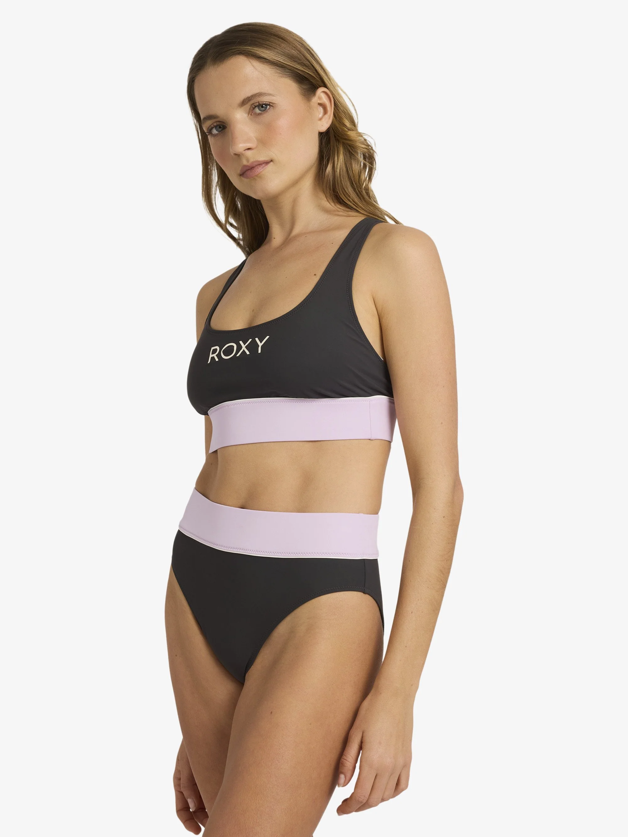 Womens Roxy Active C Block High Waist Bikini Bottom - Image 3