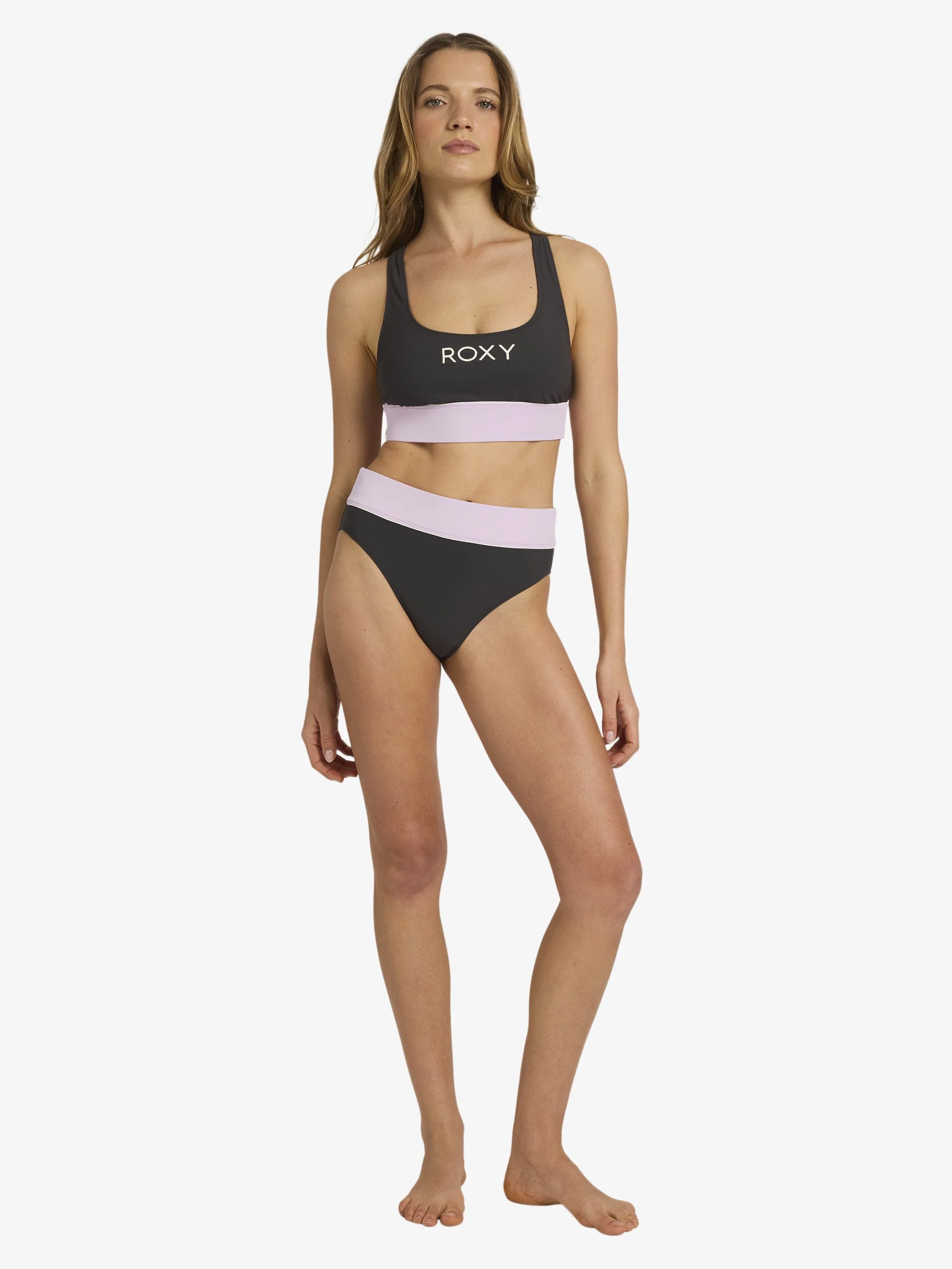 Womens Roxy Active C Block High Waist Bikini Bottom - Image 5