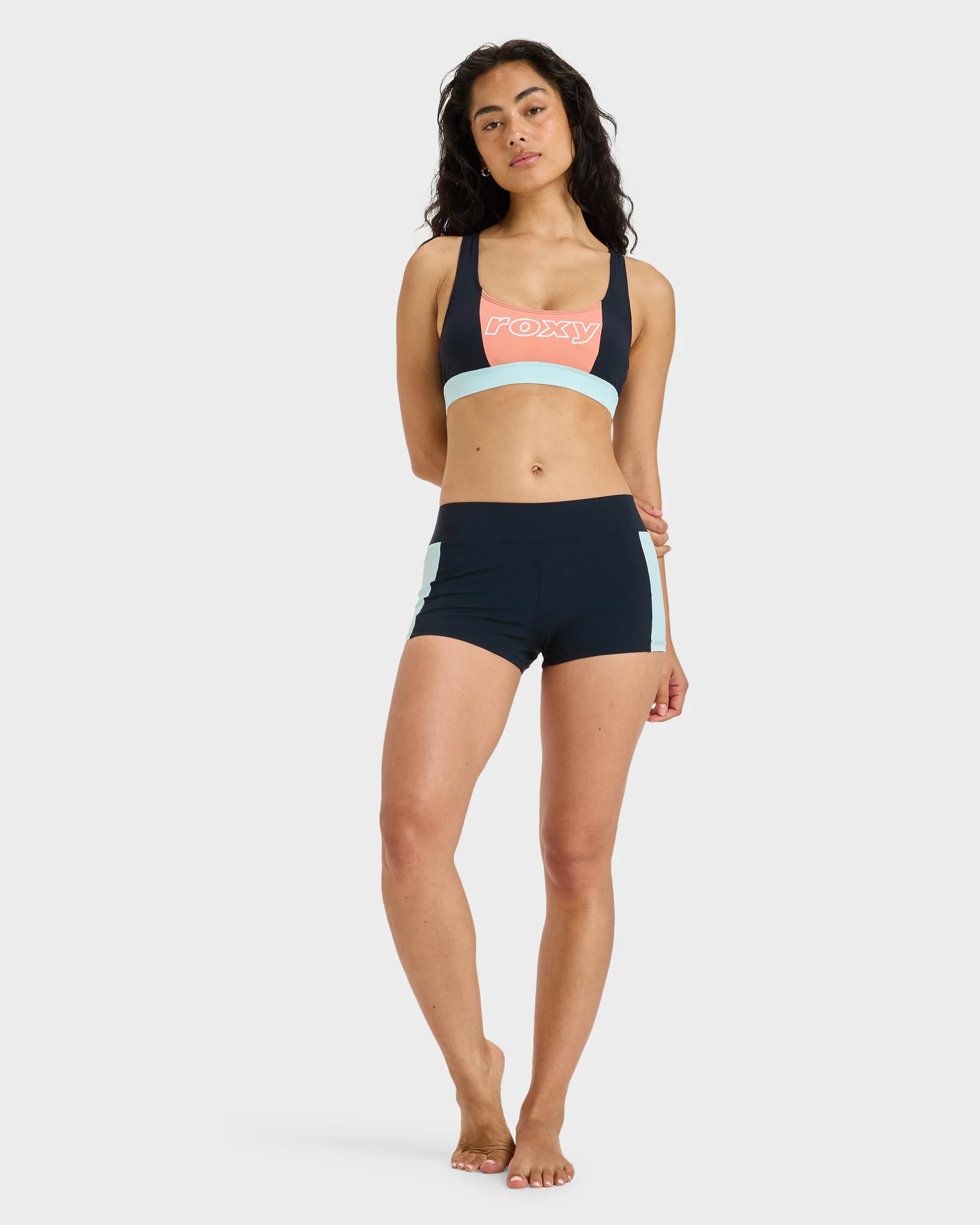 Womens Roxy Active Colorblock Shorty Bikini Bottom - Image 3