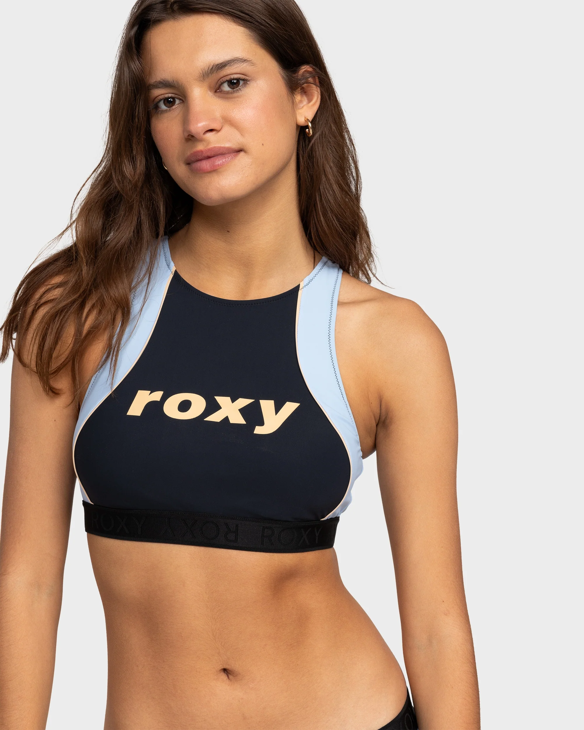 Womens Roxy Active Crop Top Bikini Top - Image 2