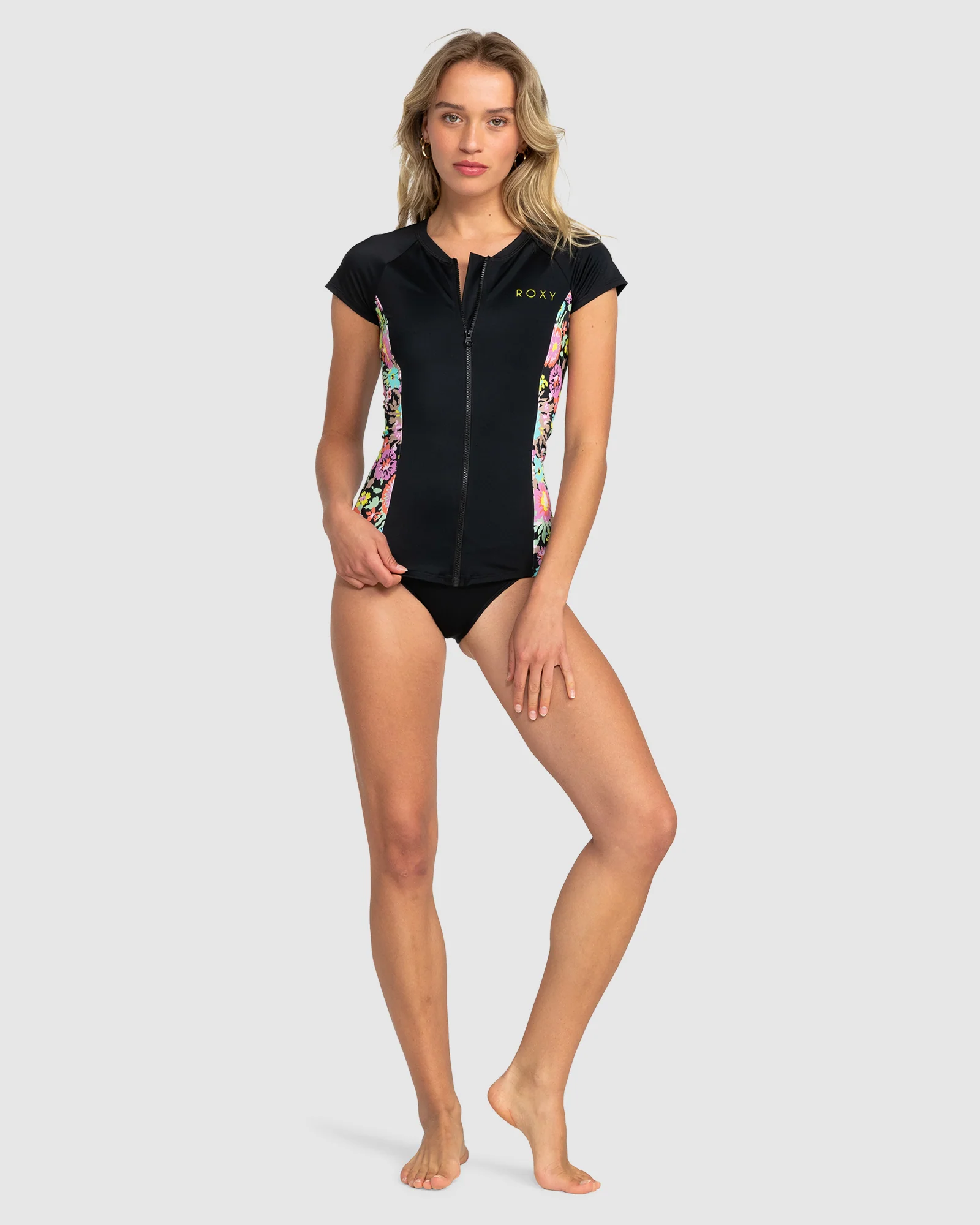Womens Roxy Active Cs Zipped Lycra Rashguard - Image 5