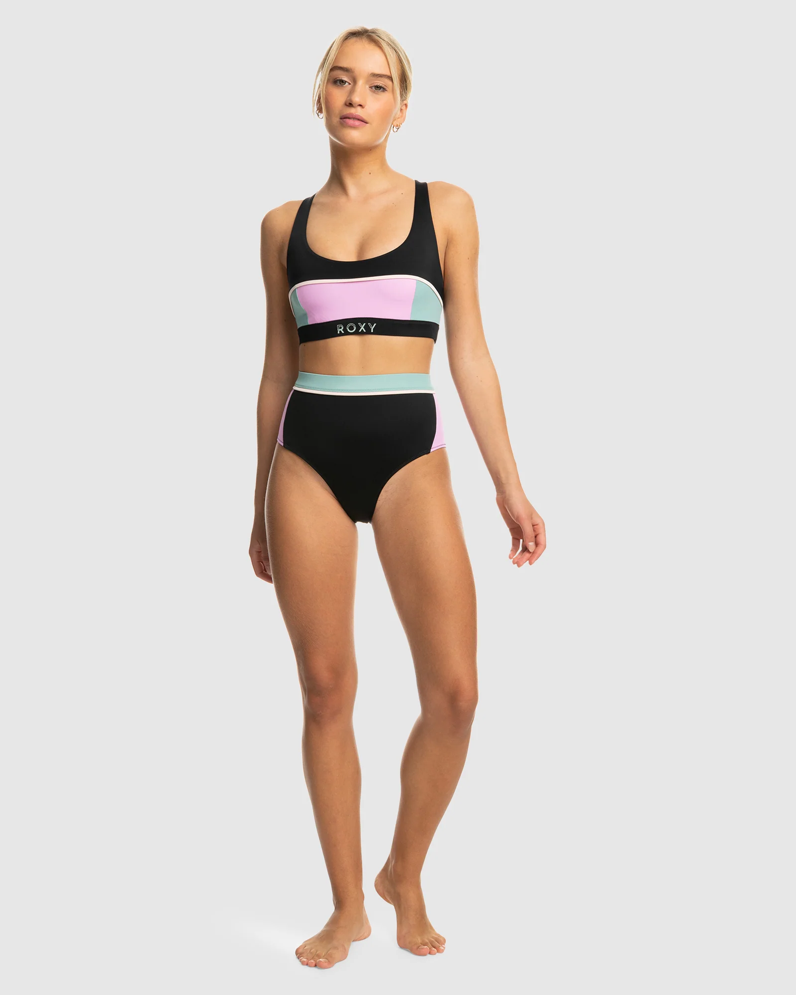 Womens Roxy Active High Waist Mod Sd Bikini Bottom - Image 5