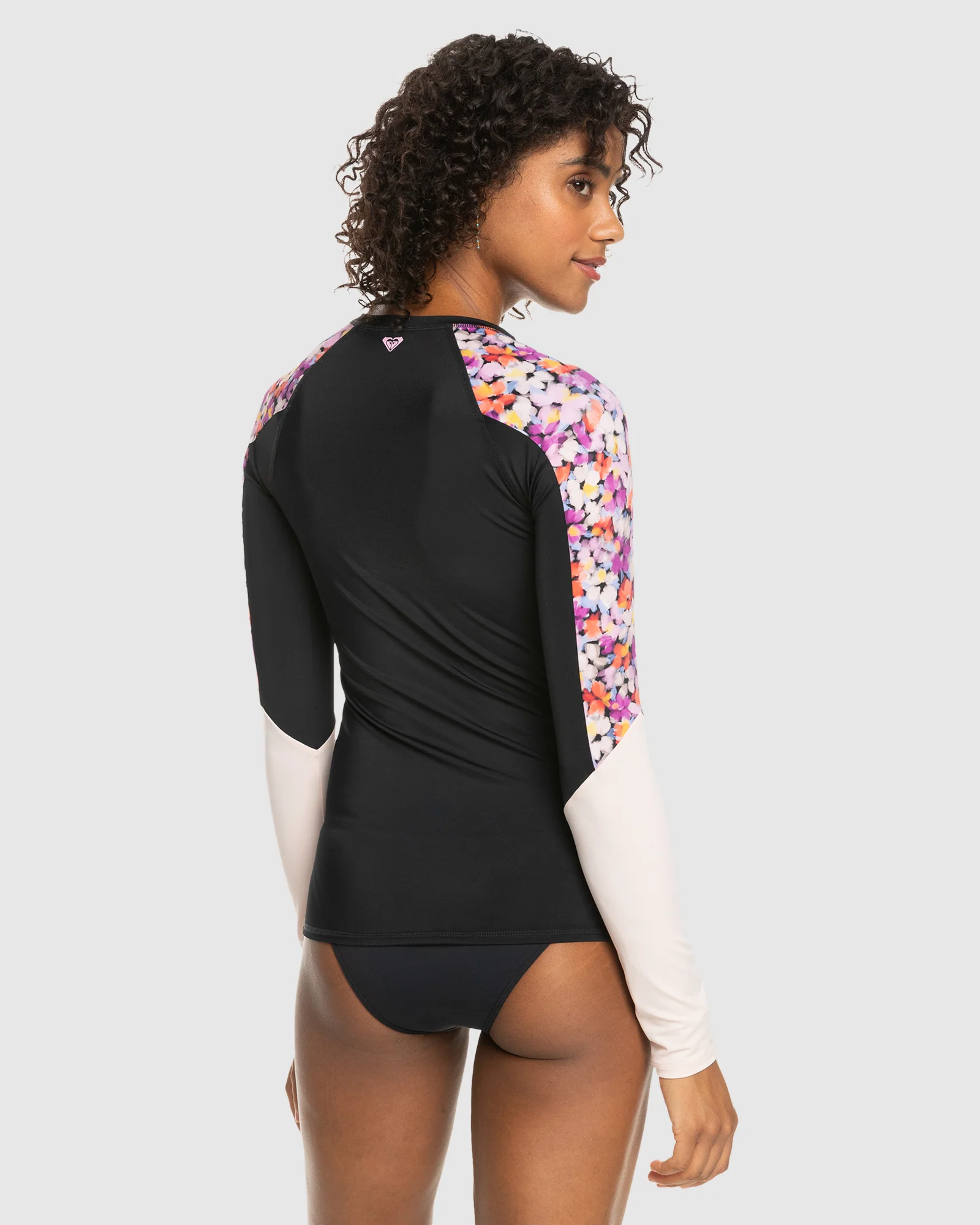 Womens Roxy Active Ls Lycra Top Rashguard - Image 3