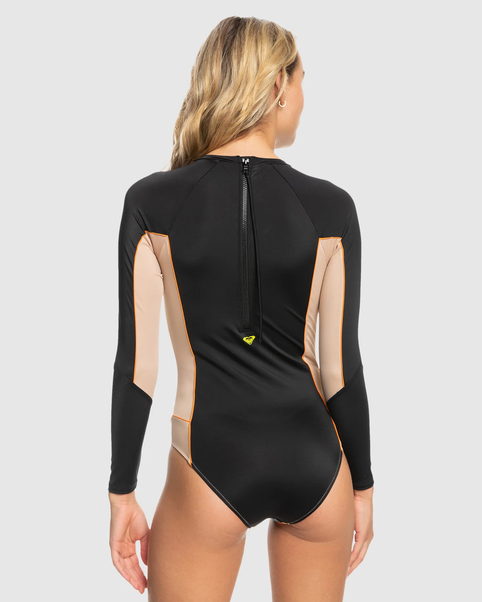 Womens Roxy Active Onesie Colorblock Rashguard - Image 3
