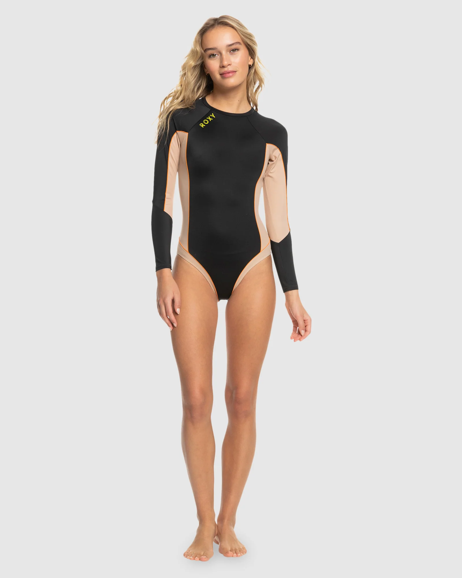 Womens Roxy Active Onesie Colorblock Rashguard - Image 5