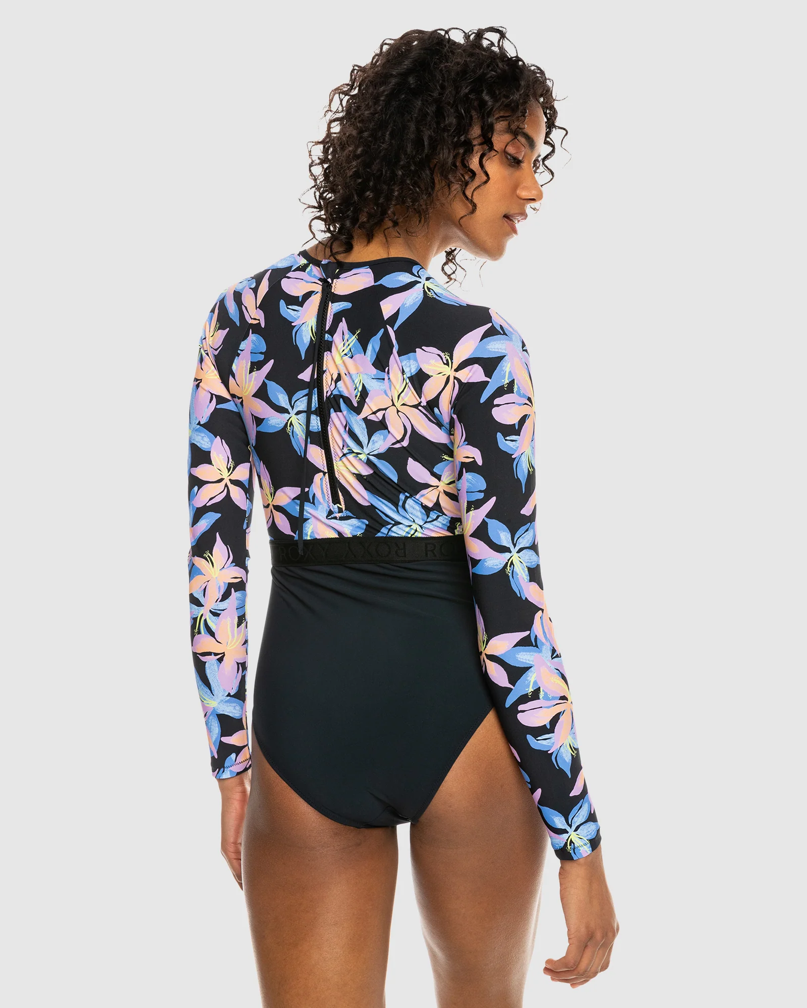 Womens Roxy Active Long Sleeve One Piece Swimsuit - Image 3