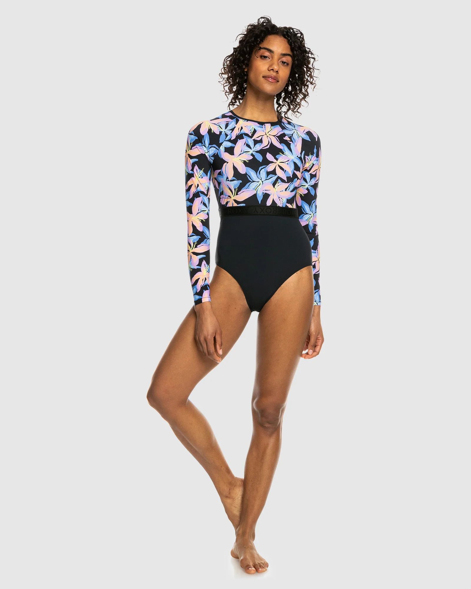 Womens Roxy Active Long Sleeve One Piece Swimsuit - Image 5