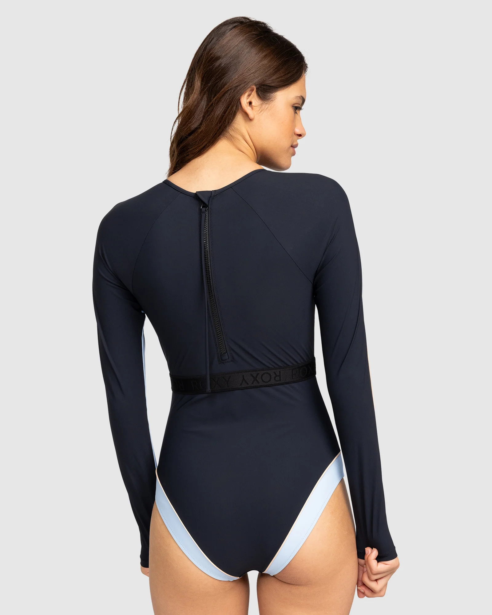 Womens Roxy Active Long Sleeve One Piece Swimsuit - Image 3
