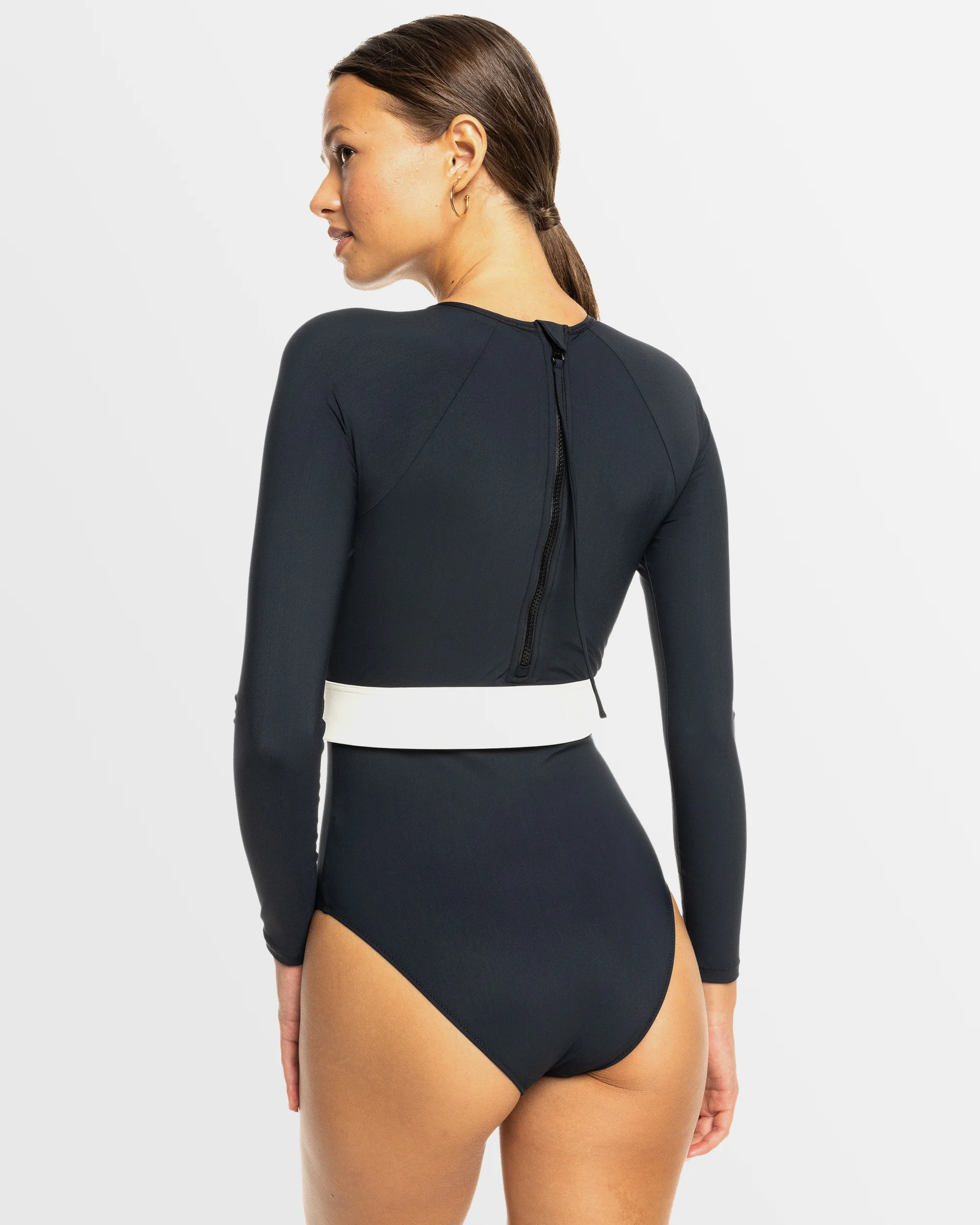 Womens Roxy Active Long Sleeve One Piece Swimsuit - Image 3