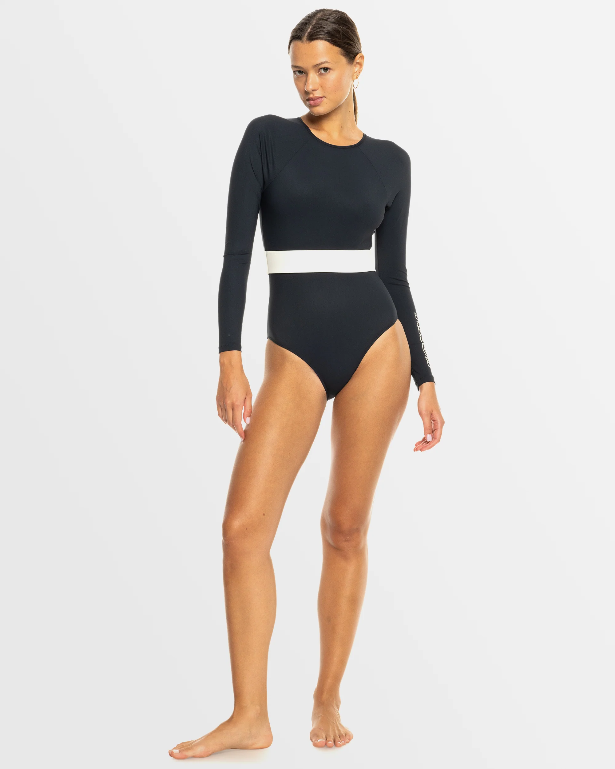 Womens Roxy Active Long Sleeve One Piece Swimsuit - Image 5