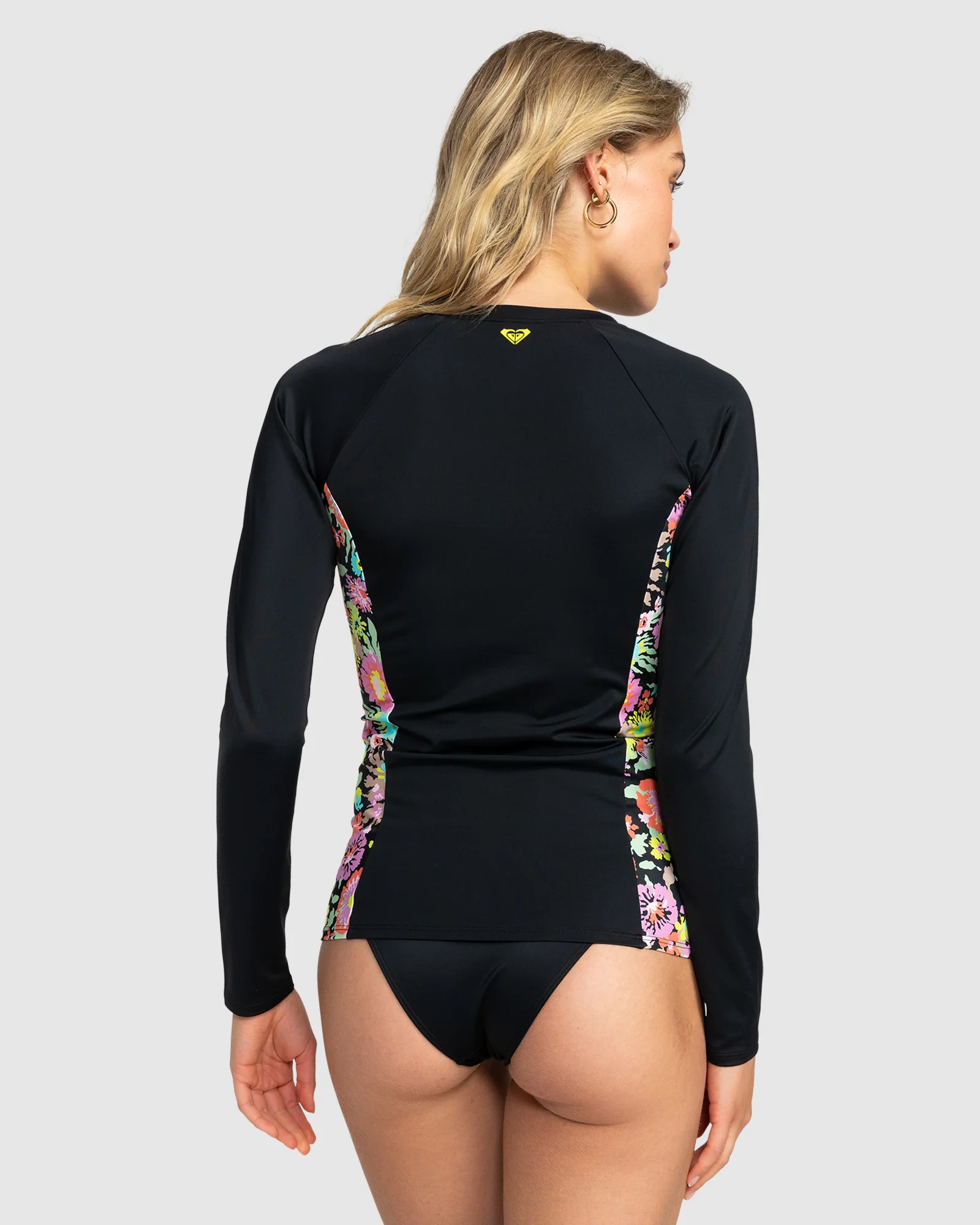 Womens Roxy Active Pt Ls Zipped Lycra Rashguard - Image 3