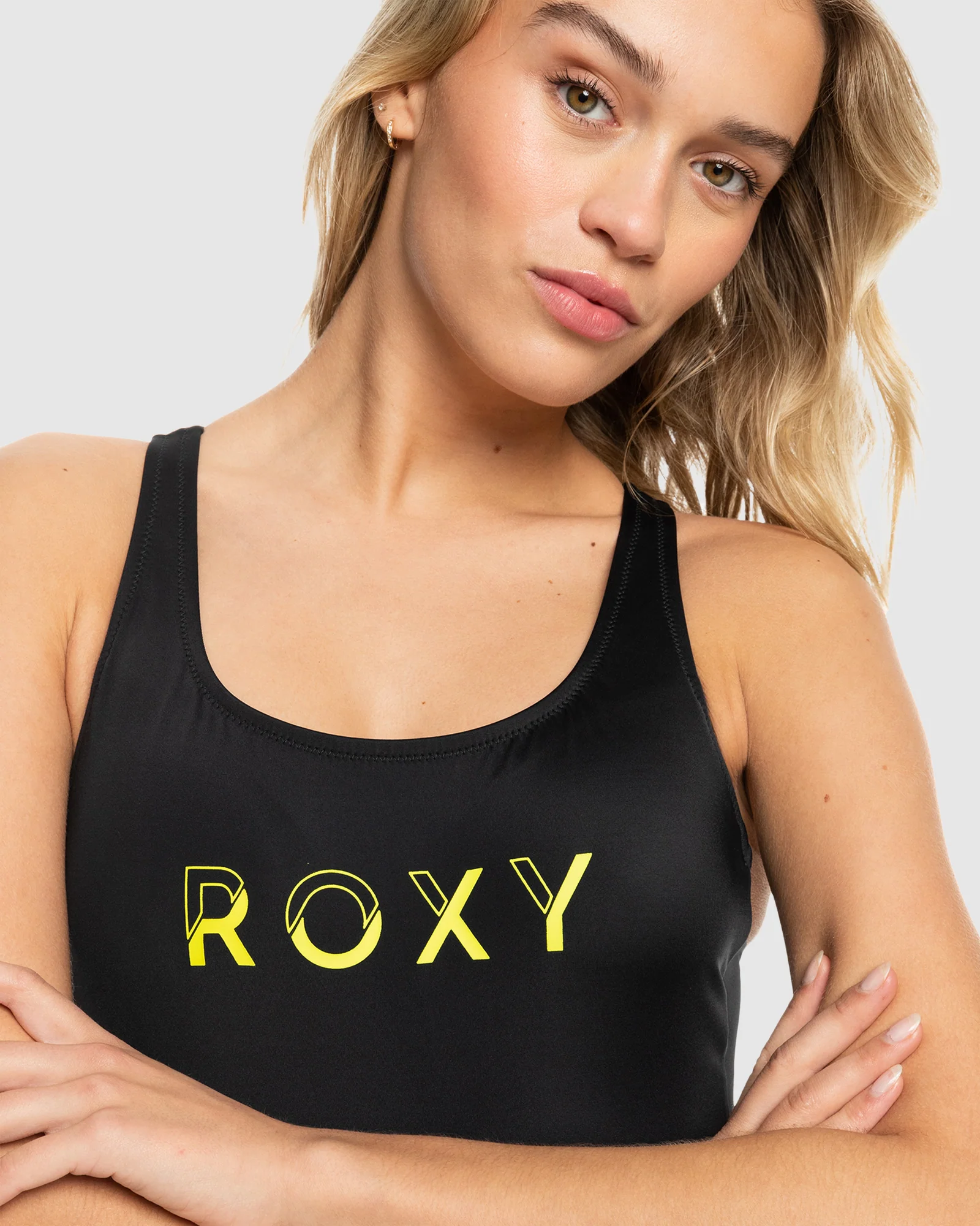Womens Roxy Active Cross Back One Piece Swimsuit - Image 4