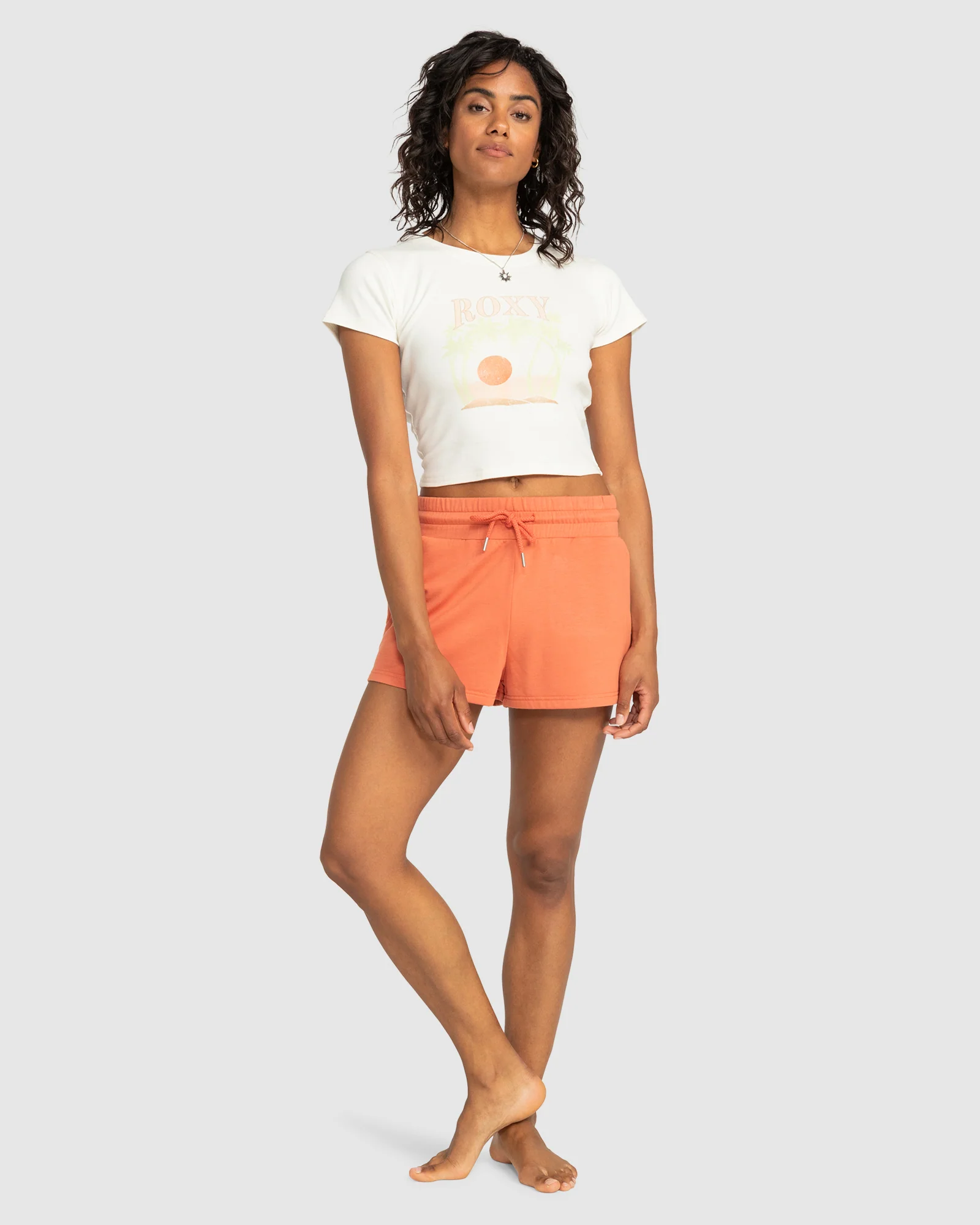 Womens Roxy All Day Short Sleeve Cropped T-Shirt - Image 5