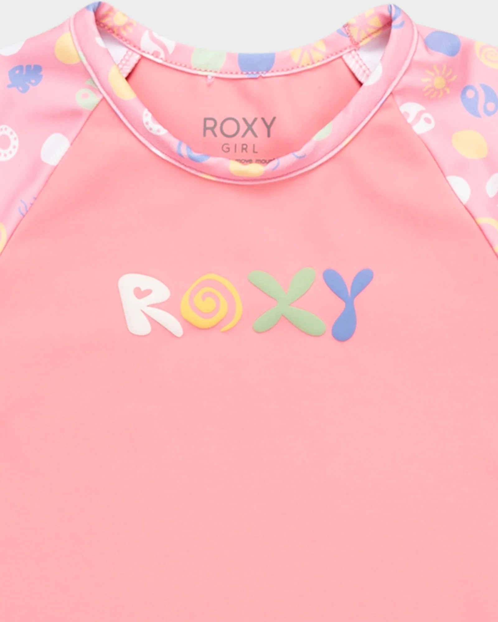 Girls 2-7 Roxy Dot Short Sleeve Lycra Rash Vest - Image 3