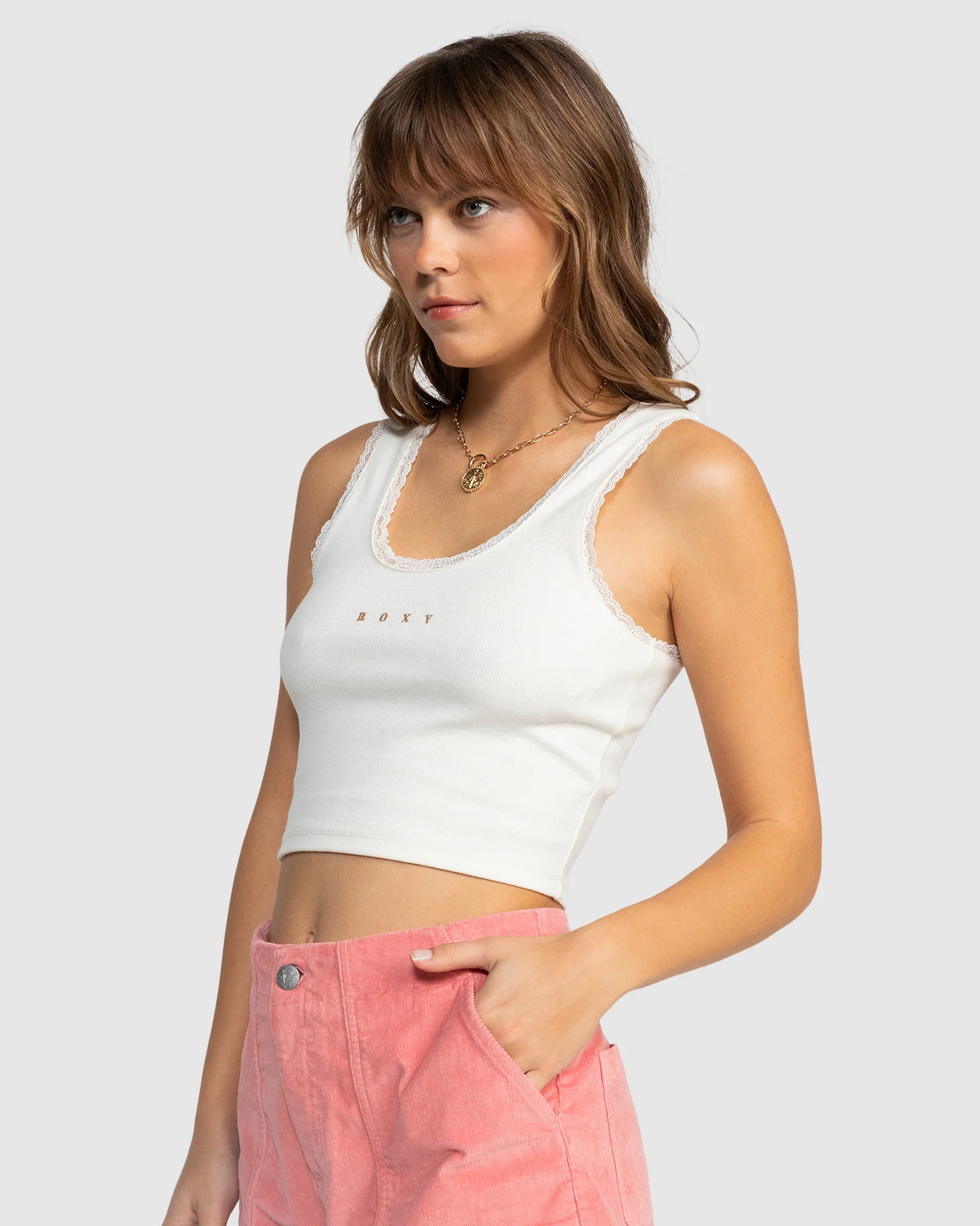 Womens Roxy Lace Lacy Tank Top - Image 2