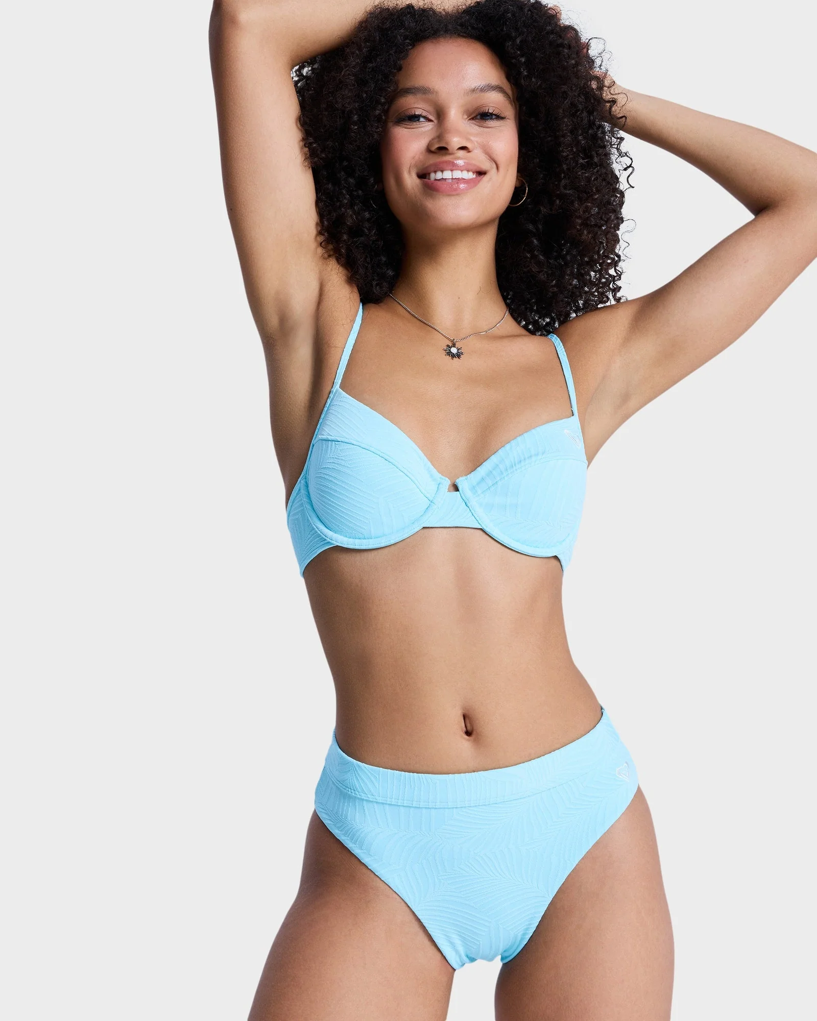 Womens Roxy Palm Dream Mid Waist Classic Bikini Bottom - Image 3