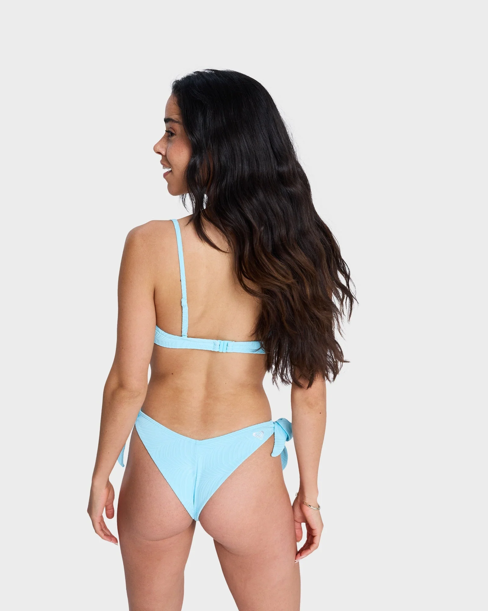 Womens Roxy Palm Dream Tie Side Cheeky Bikini Bottoms - Image 2