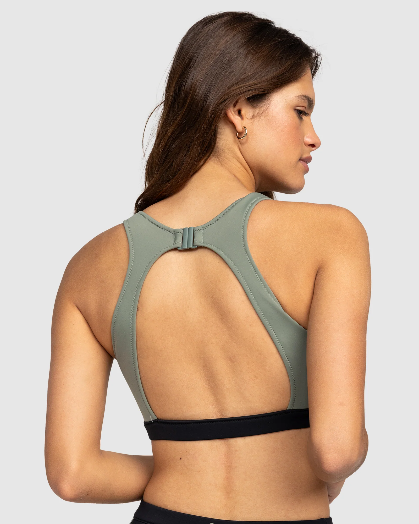Womens Roxy Pro Wave Crop Top Bikini Top - Image 3