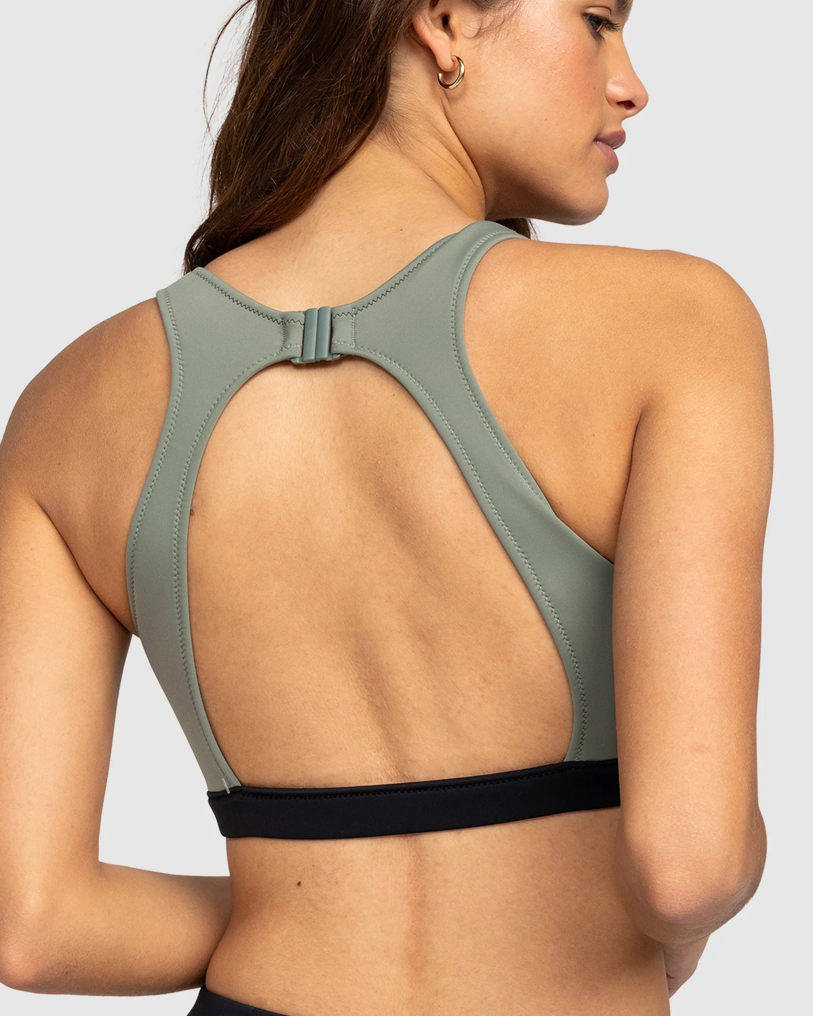Womens Roxy Pro Wave Crop Top Bikini Top - Image 4