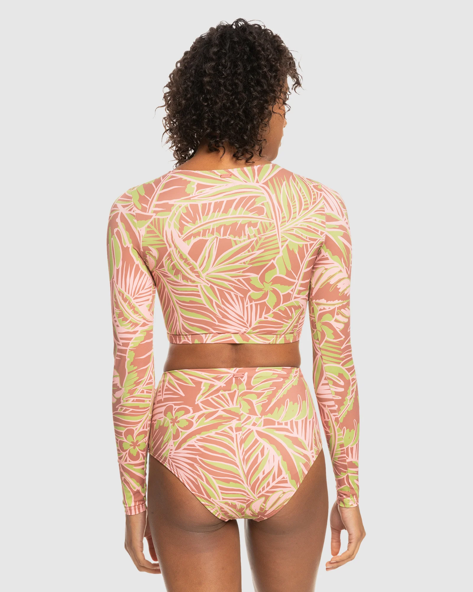 Womens Roxy Pro Nose Ride Crop Lycra Rashguard - Image 3