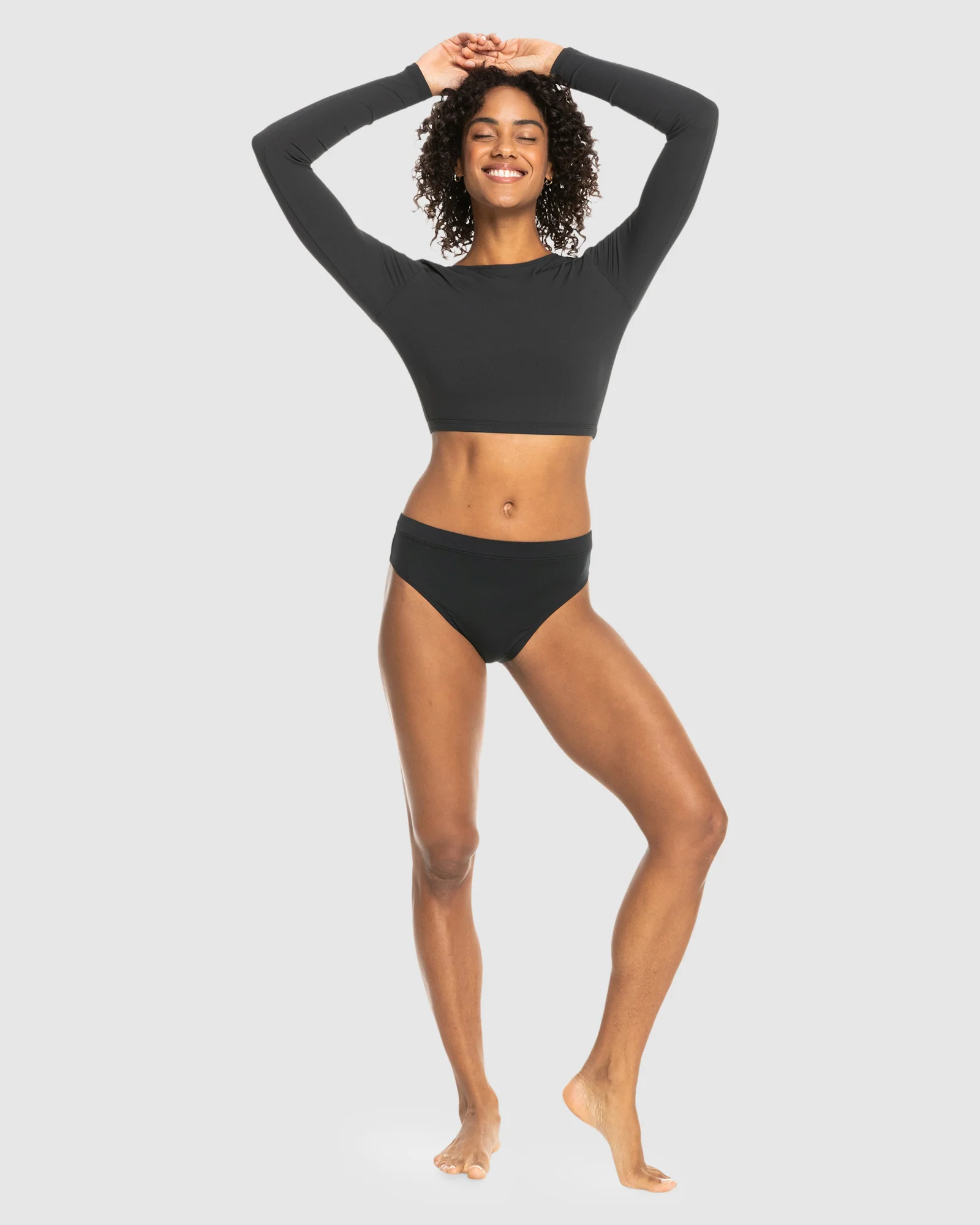 Womens Roxy Pro Nose Ride Crop Lycra Rashguard - Image 5