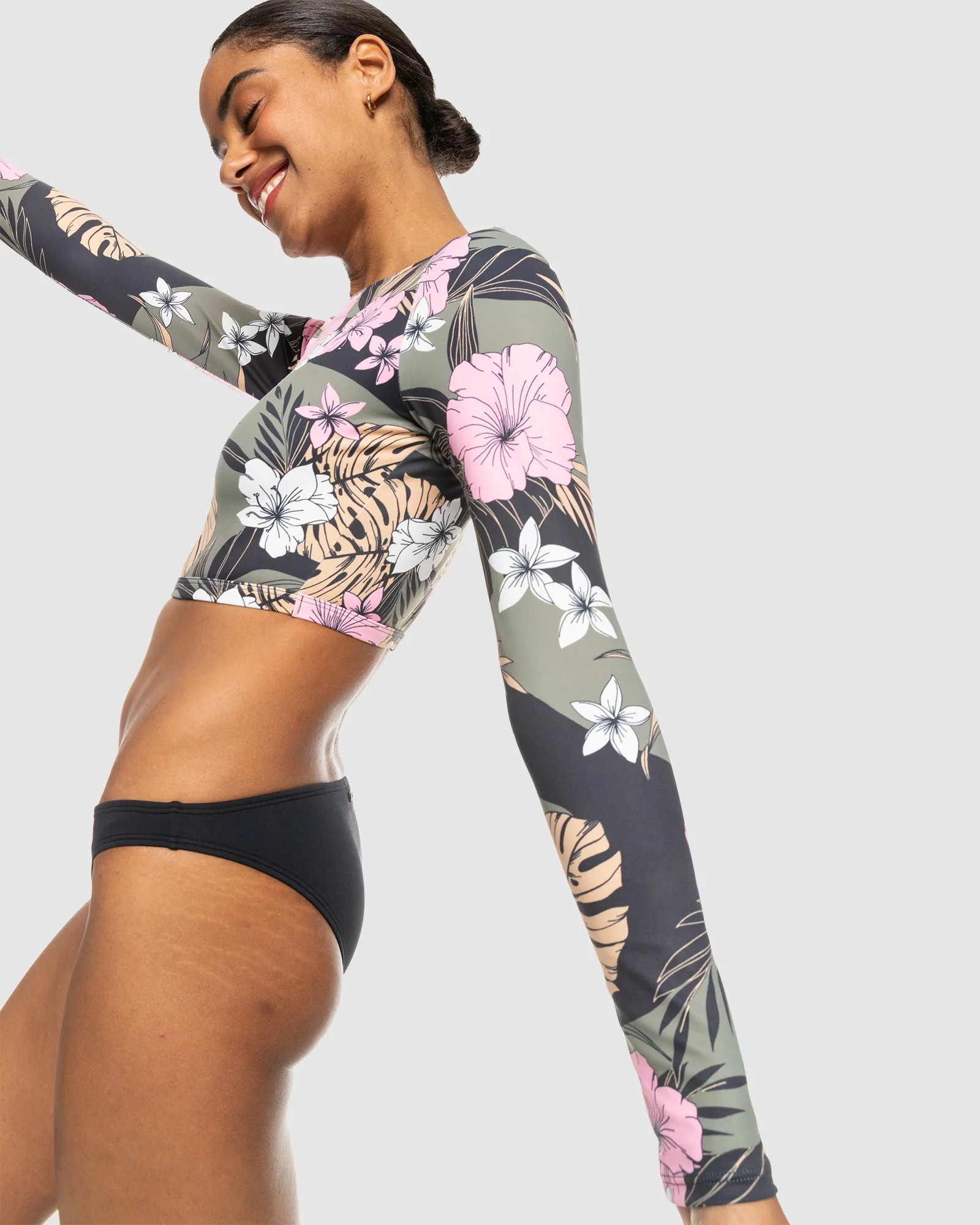 Womens Roxy Pro Nose Ride Long Sleeve Upf 50 Surf Top - Image 2